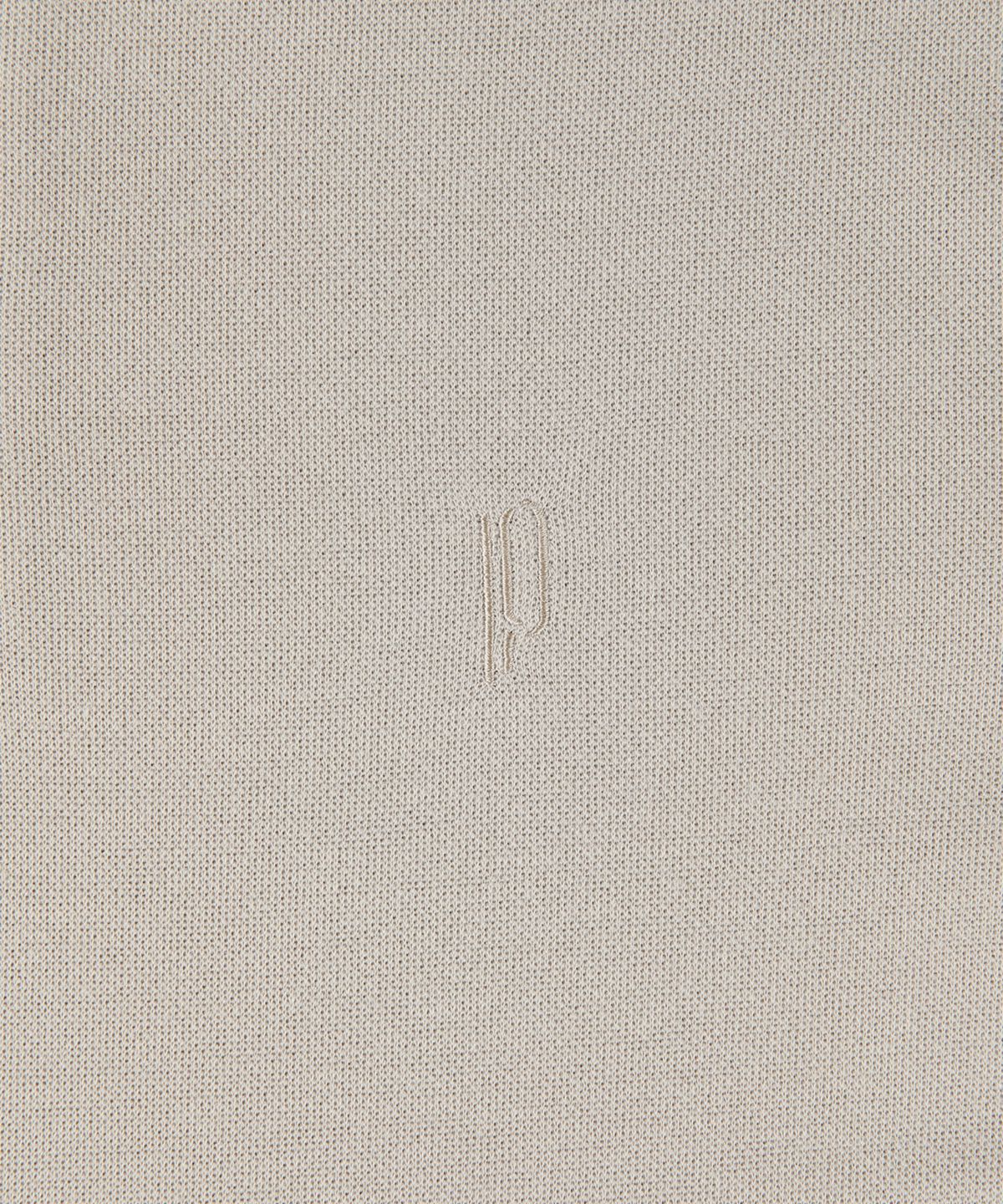 빠니깔레(PANICALE) 베이지 로고 반소매 폴로 니트