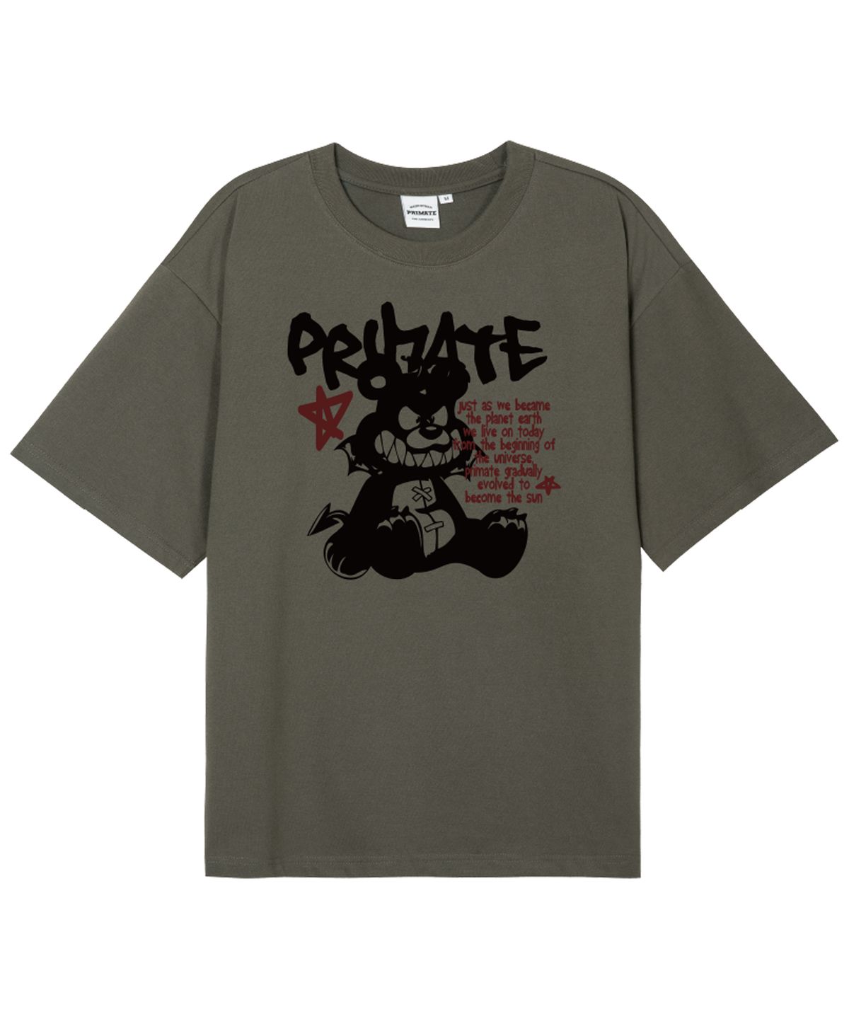 프라임에이트(PRIMATE) BAD BAER 오버핏 반팔티셔츠 5 Colors