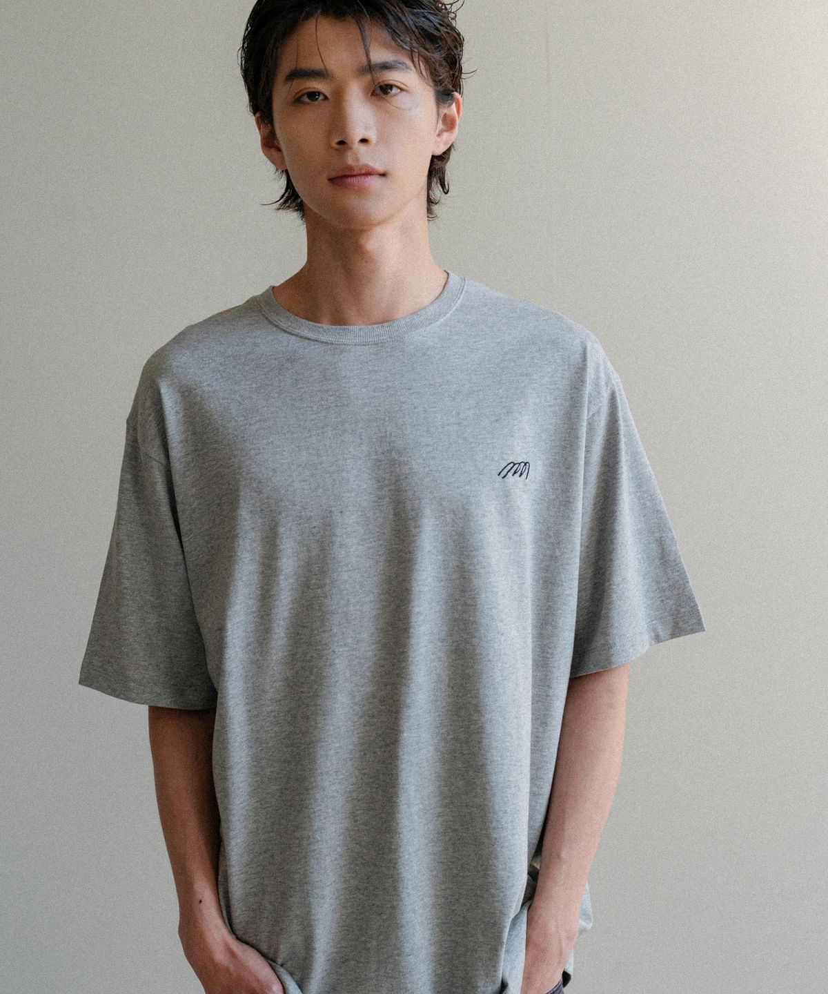 247시리즈(247SERIES) ARTWORK OVERSIZED T-SHIRTS MELANGE GRAY