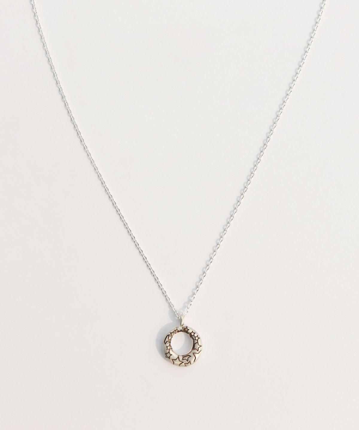 봉보(BONBEAU) Black star silver pendent chain Necklace 실버925 별 각인 펜던트 은 체인 목걸이