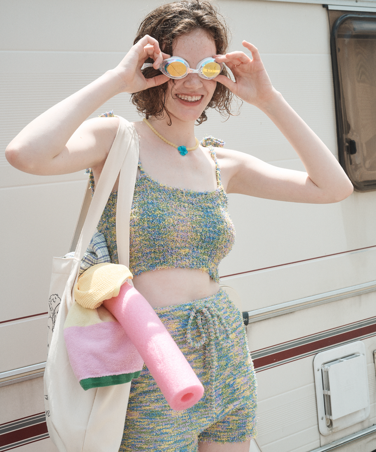 펀프롬펀(FUNFROMFUN) TAFFY CANDY TOP, GREEN MARBLE
