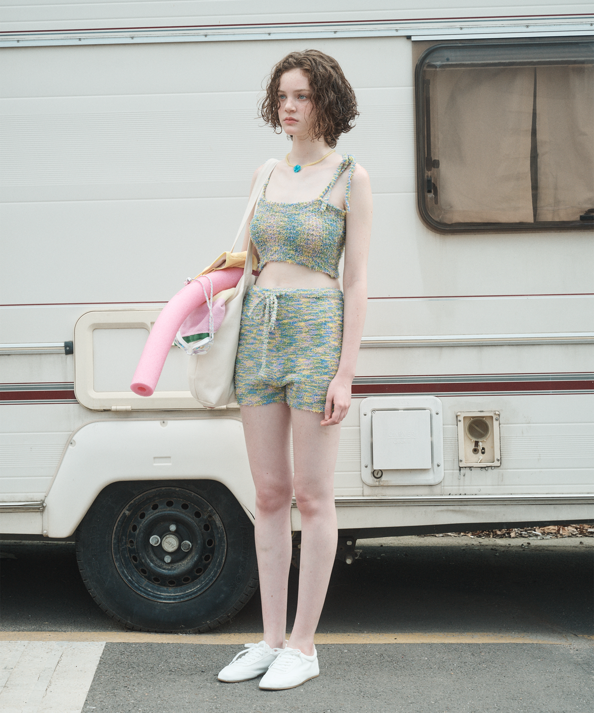 펀프롬펀(FUNFROMFUN) TAFFY CANDY TOP, GREEN MARBLE