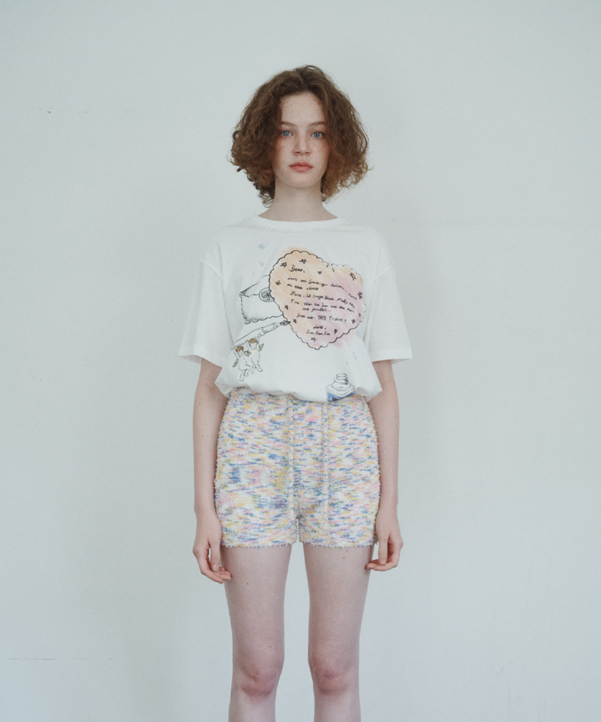 펀프롬펀(FUNFROMFUN) TAFFY CANDY SHORTS, PINK MARBLE