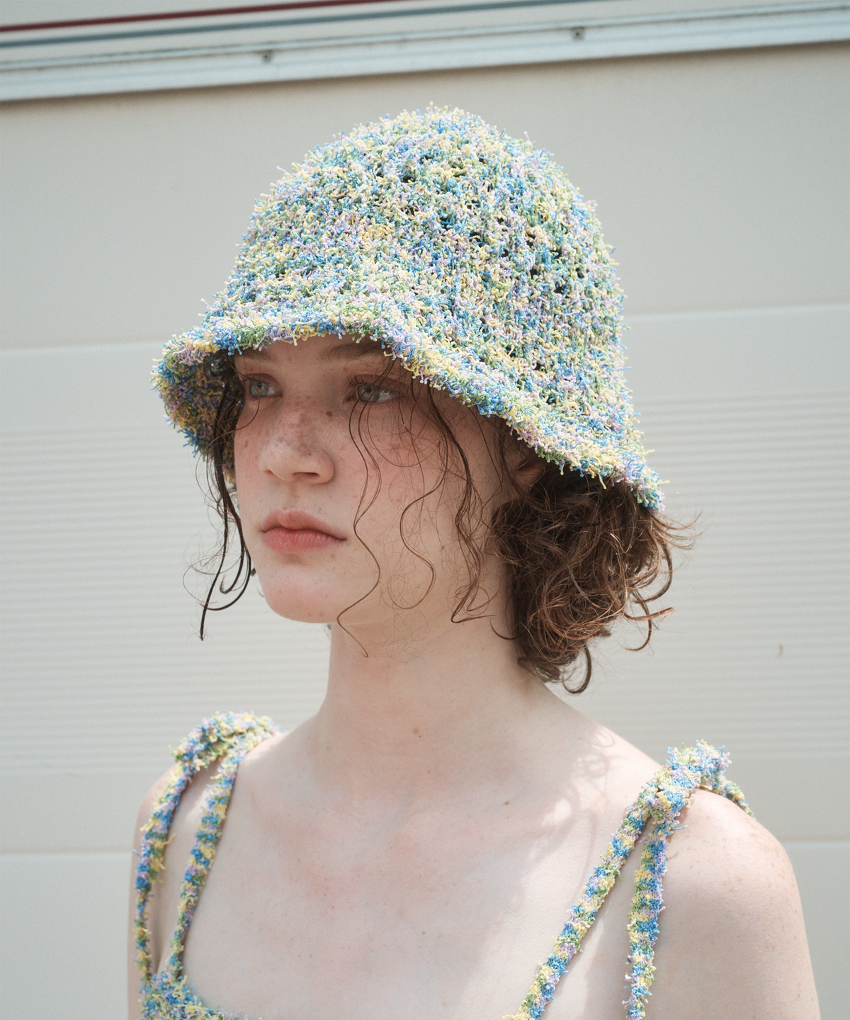 펀프롬펀(FUNFROMFUN) TAFFY CANDY BUCKET HAT, GREEN MARBLE
