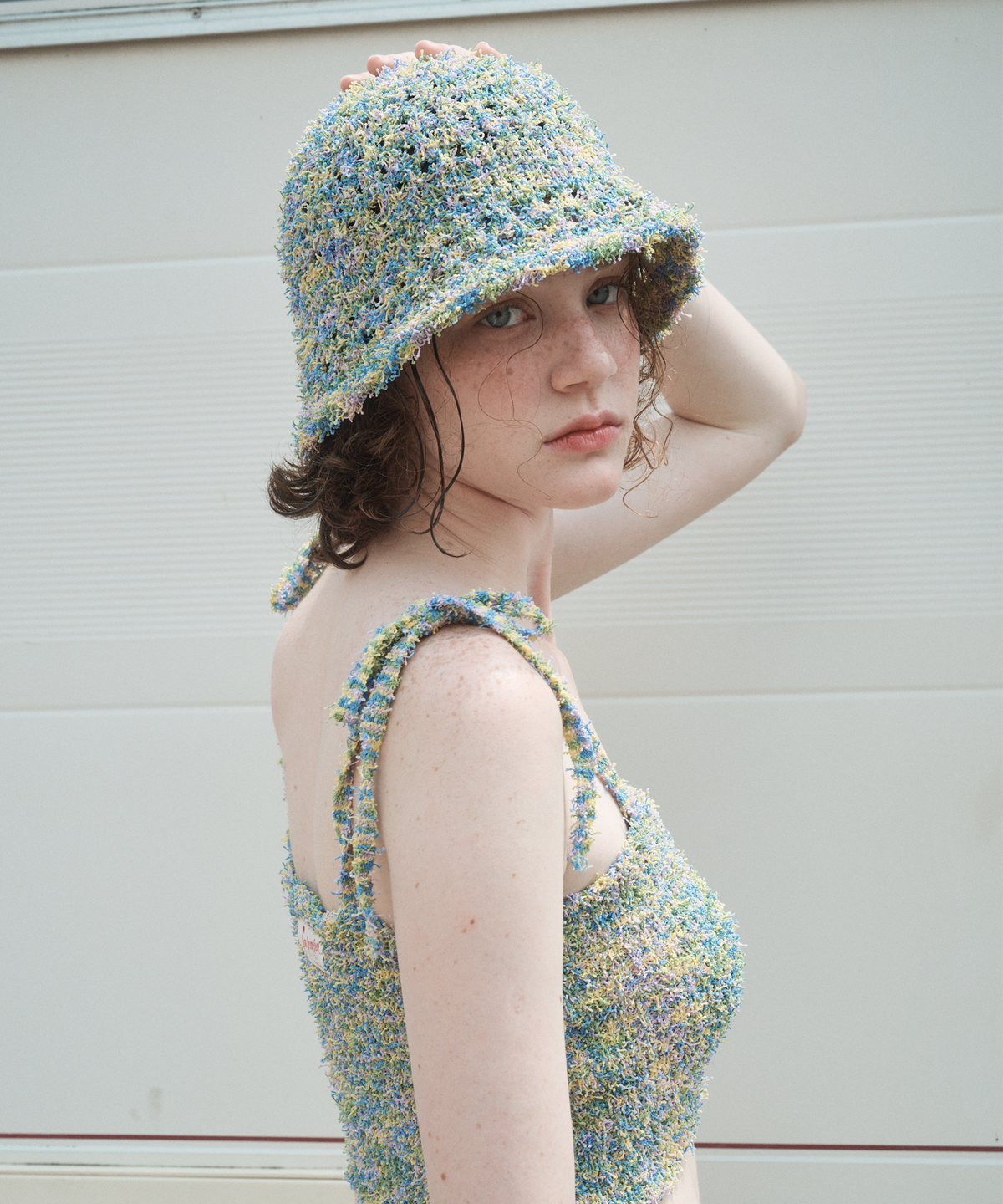 펀프롬펀(FUNFROMFUN) TAFFY CANDY BUCKET HAT, GREEN MARBLE