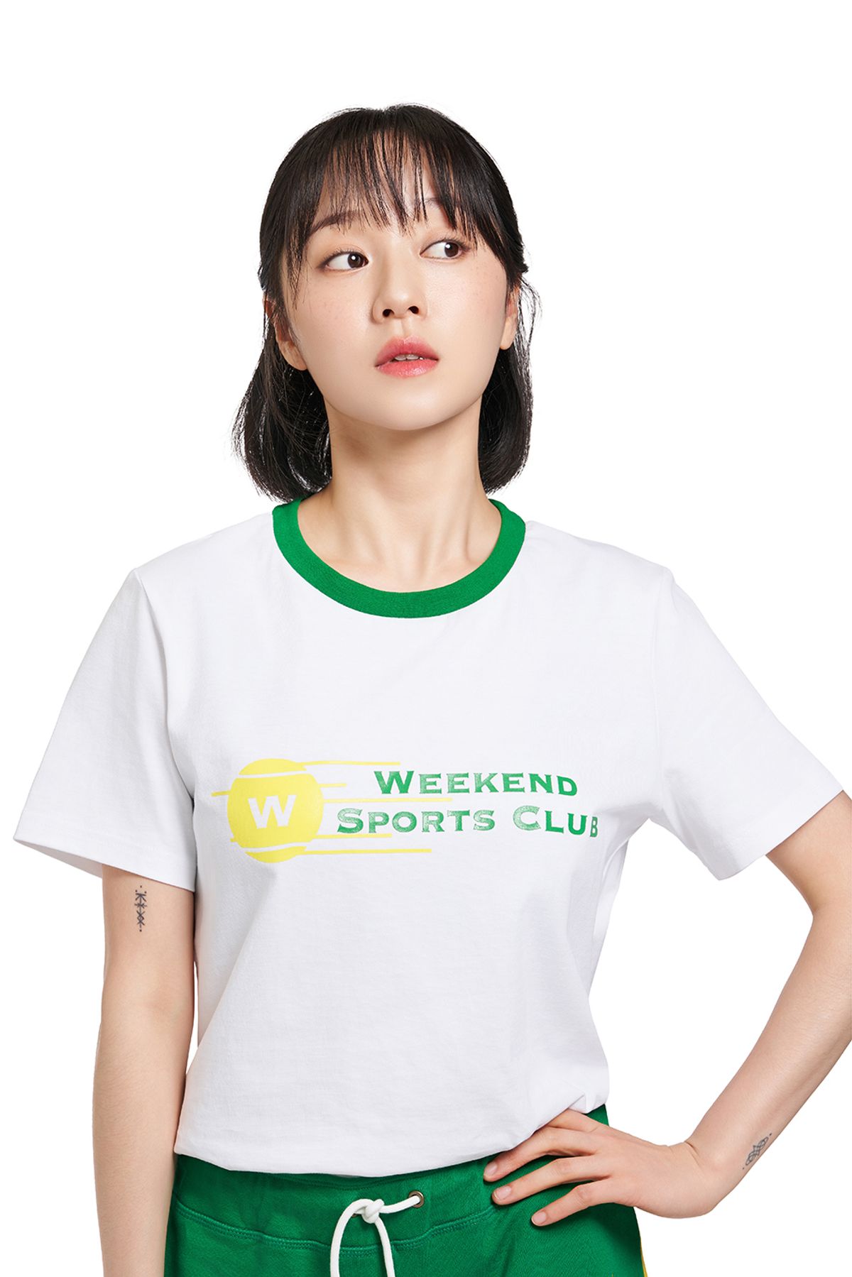 오프위켄드(OFF WEEKEND) 위켄드스포츠클럽 여성 반팔 티셔츠