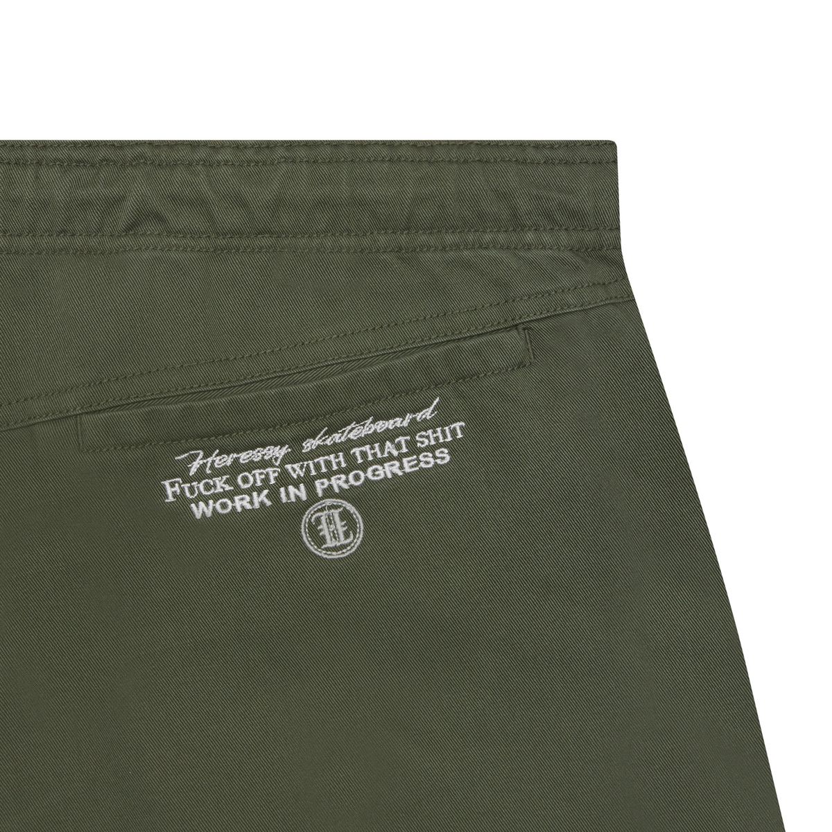 헤레시(HERESSY) F*CK OFF BIO SHORT PANTS KHAKI