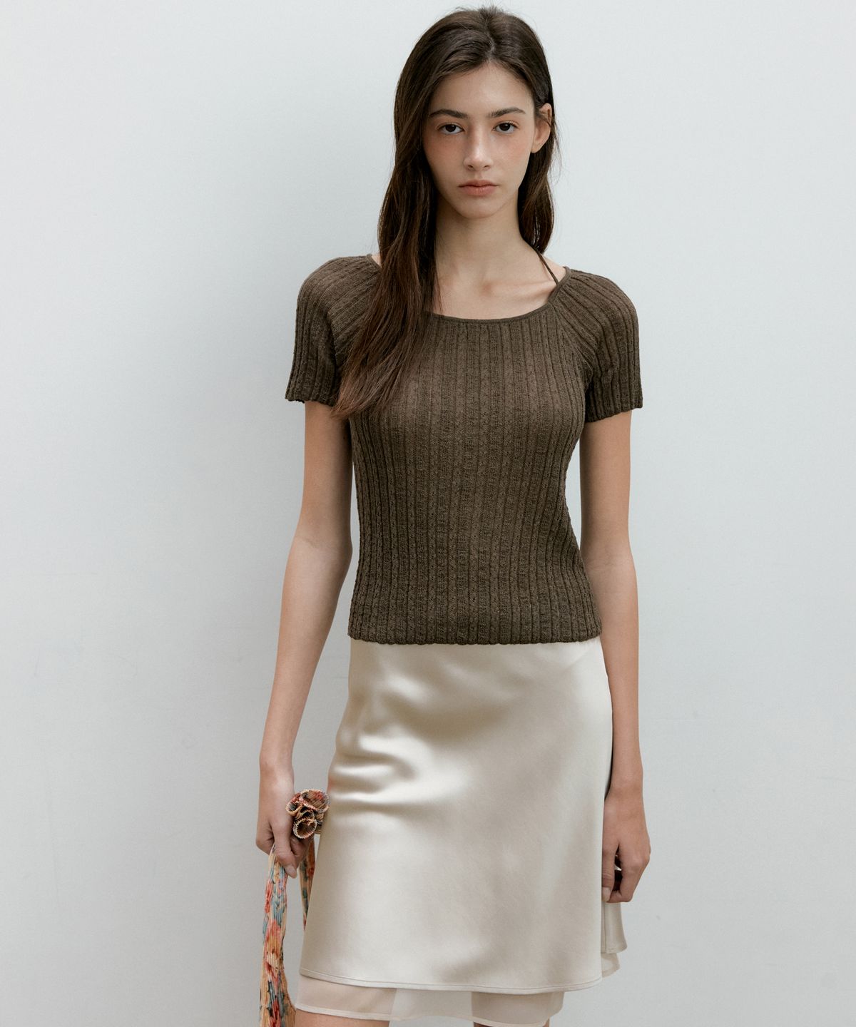 오떼뜨(OCTETTE) LINEN SQUARE NECK KNIT_3COLOR