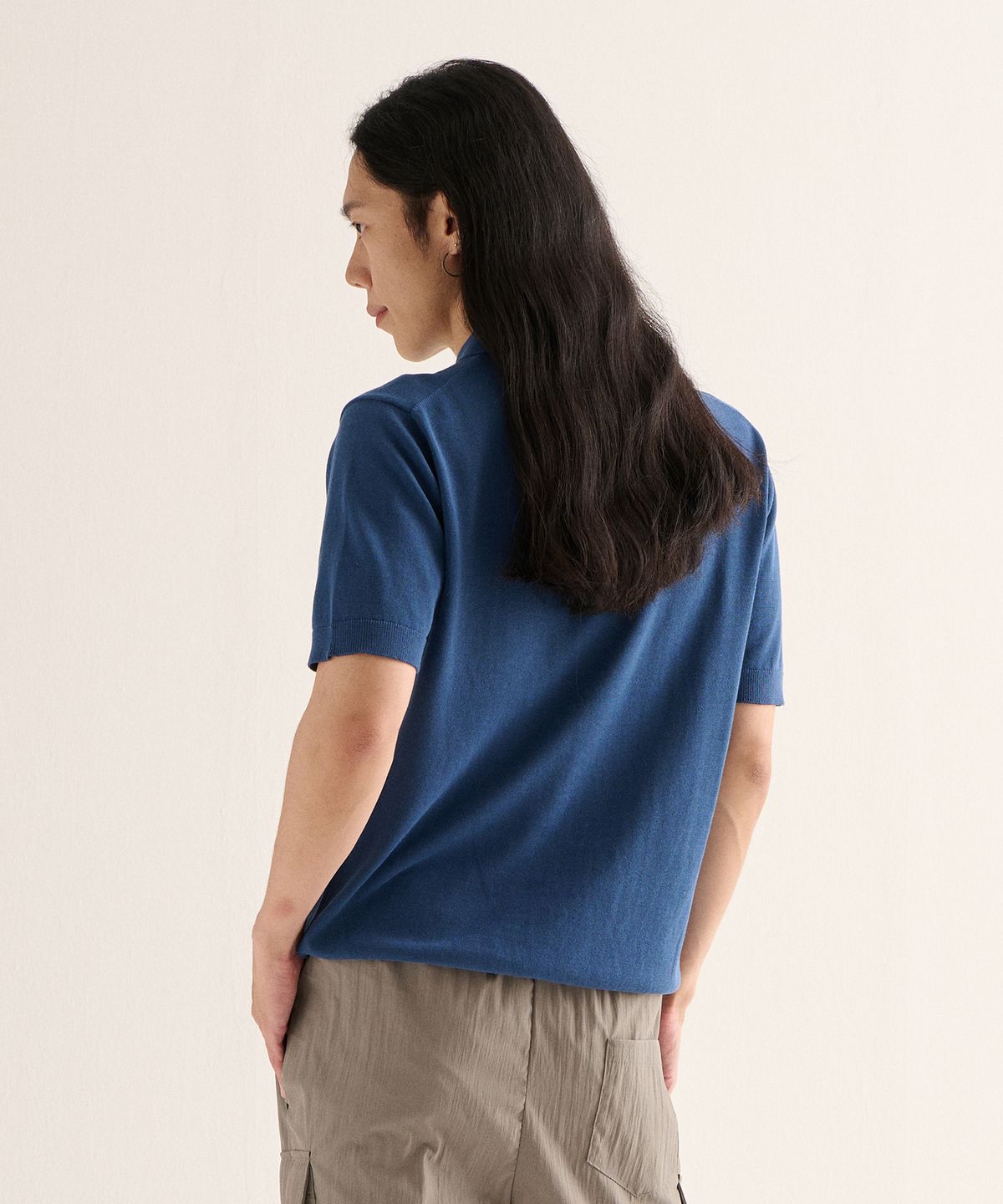 아날로그무드(ANALOG MOOD) 린넨 쿨링 폴로 셔츠 (블루)