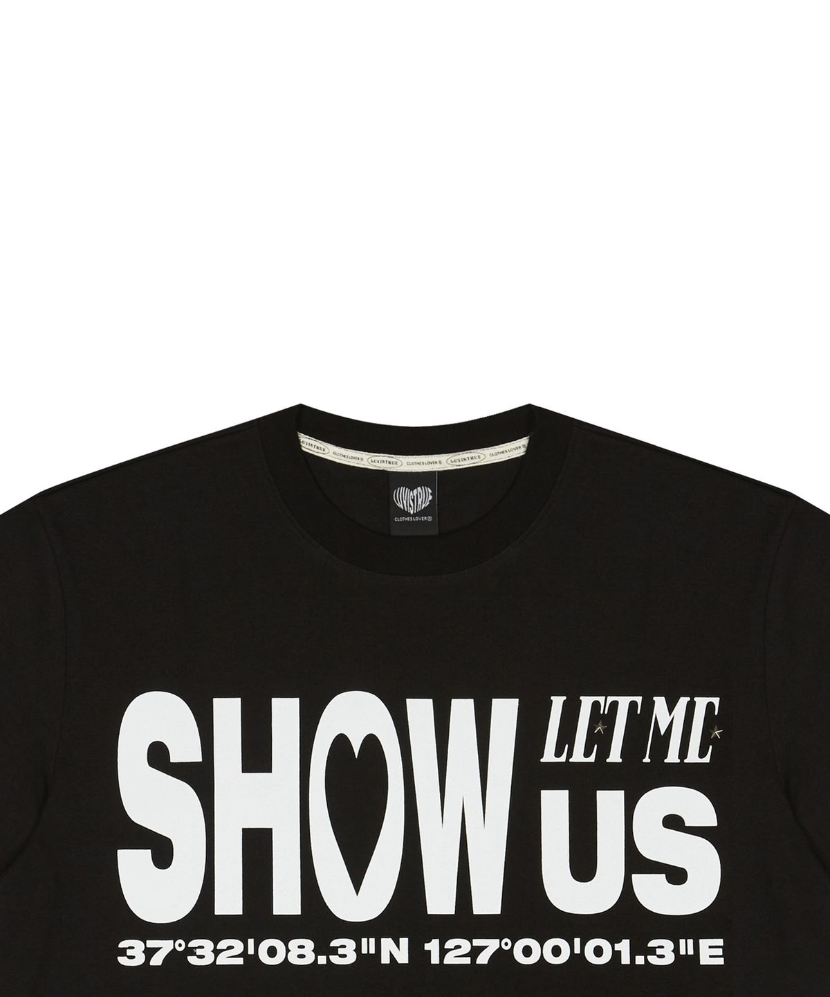 러브이즈트루(LUVISTRUE) SH SHOW US OVERFIT TEE(BLACK)