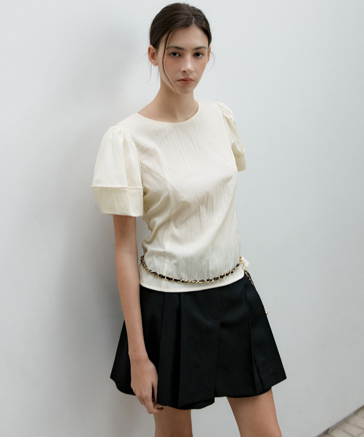 오떼뜨(OCTETTE) WRINGKLE VOLUME BLOUSE_2COLOR