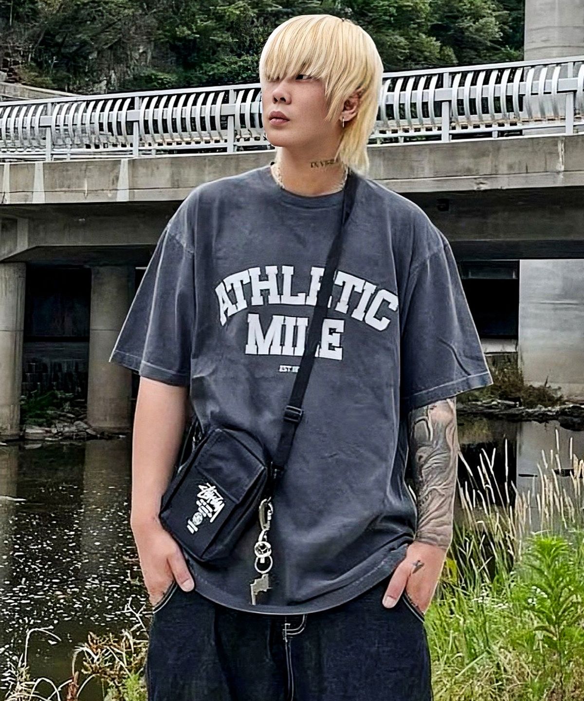 더마일(THEMILE) ATHLETIC MILE CREW [PIGMENT D.GREY]