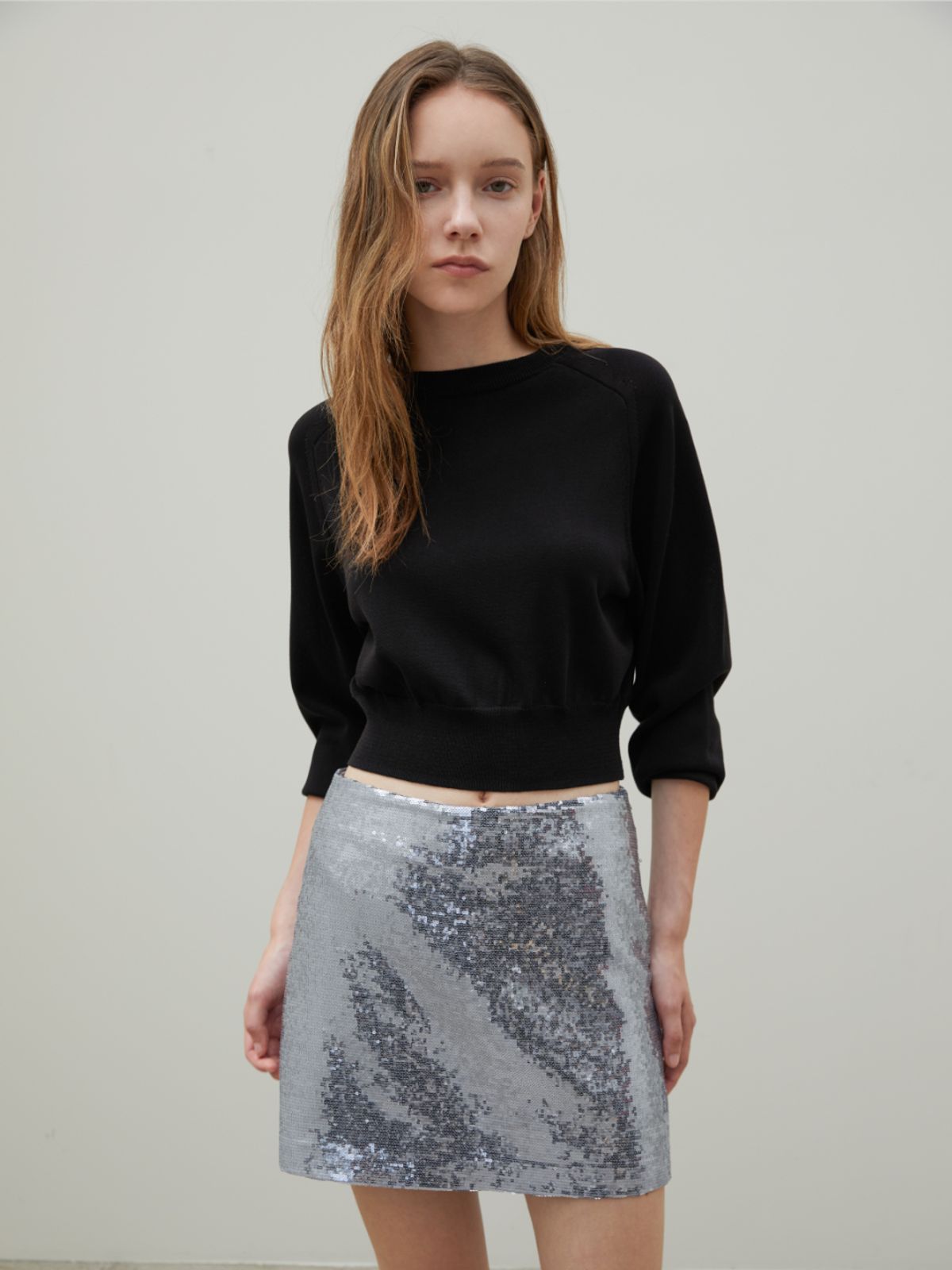 분닥세인츠(THE BOONDOCK SAINTS) Sequin Mini Skirt Silver