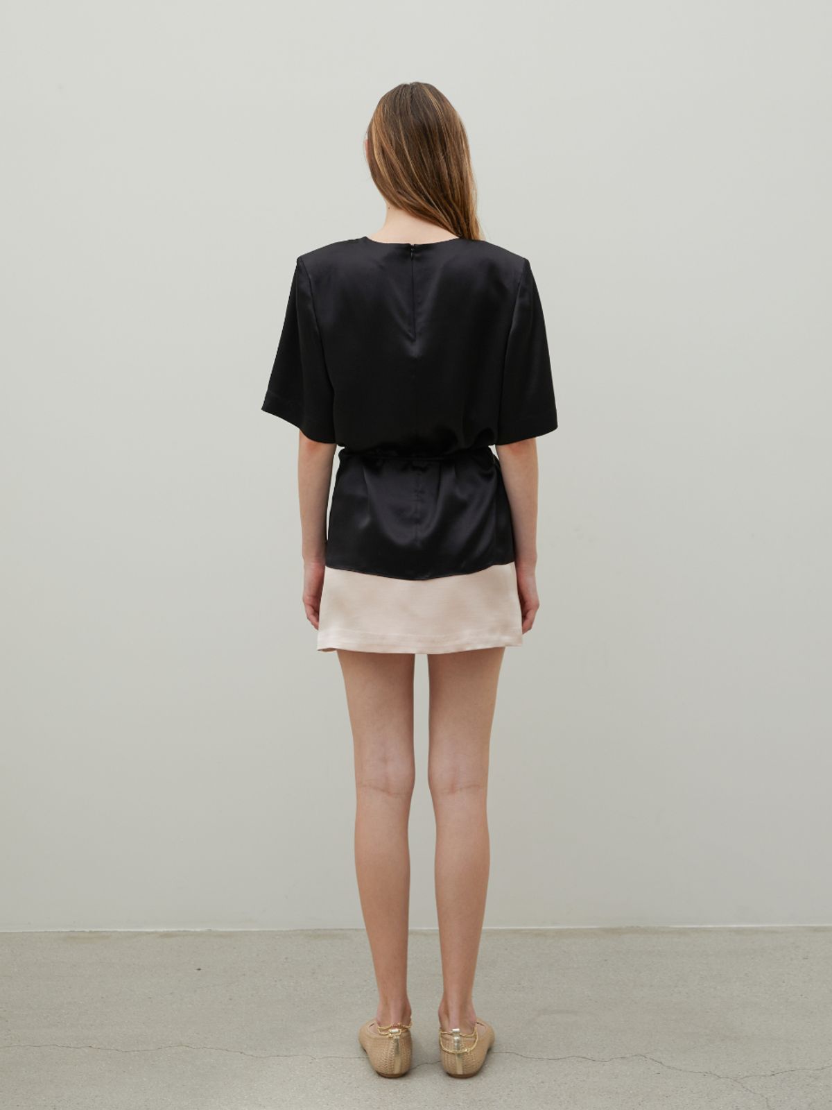 분닥세인츠(THE BOONDOCK SAINTS) Wool Silk Mini Skirt Sheer Pink