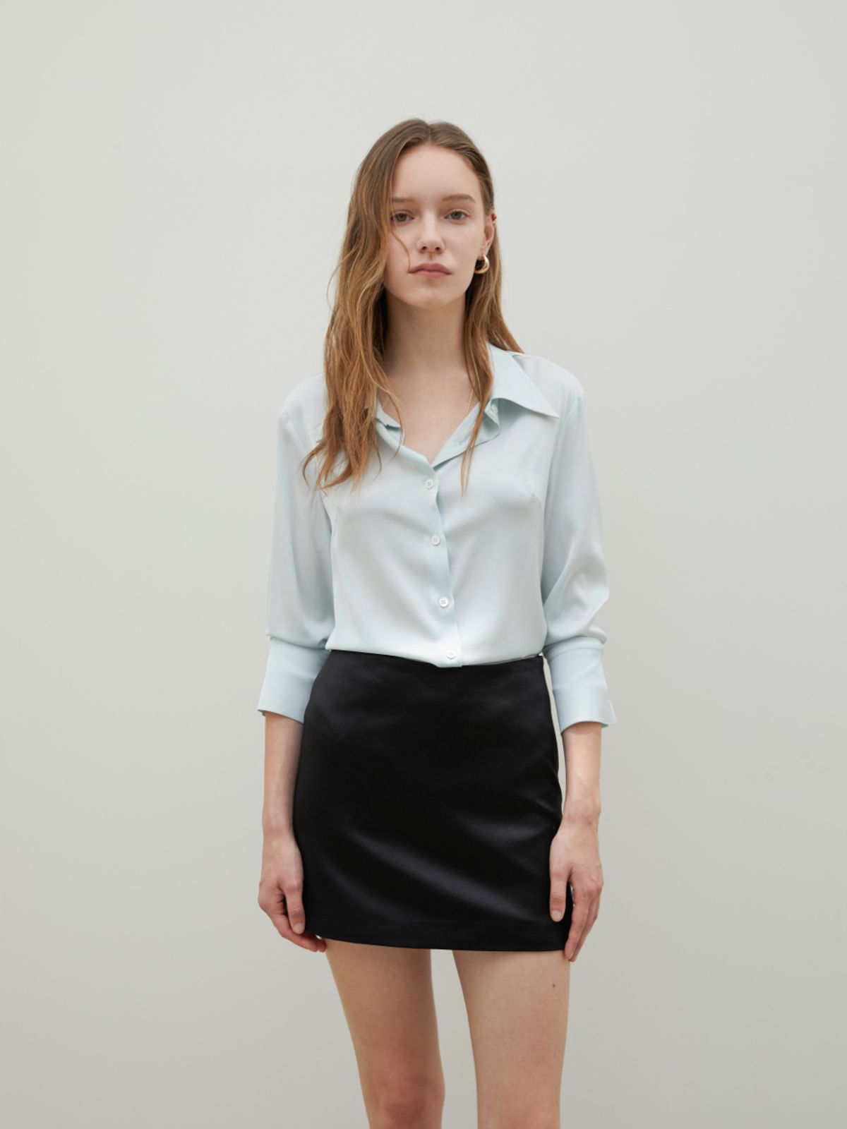 분닥세인츠(THE BOONDOCK SAINTS) Cotton Silk Mini Skirt Black
