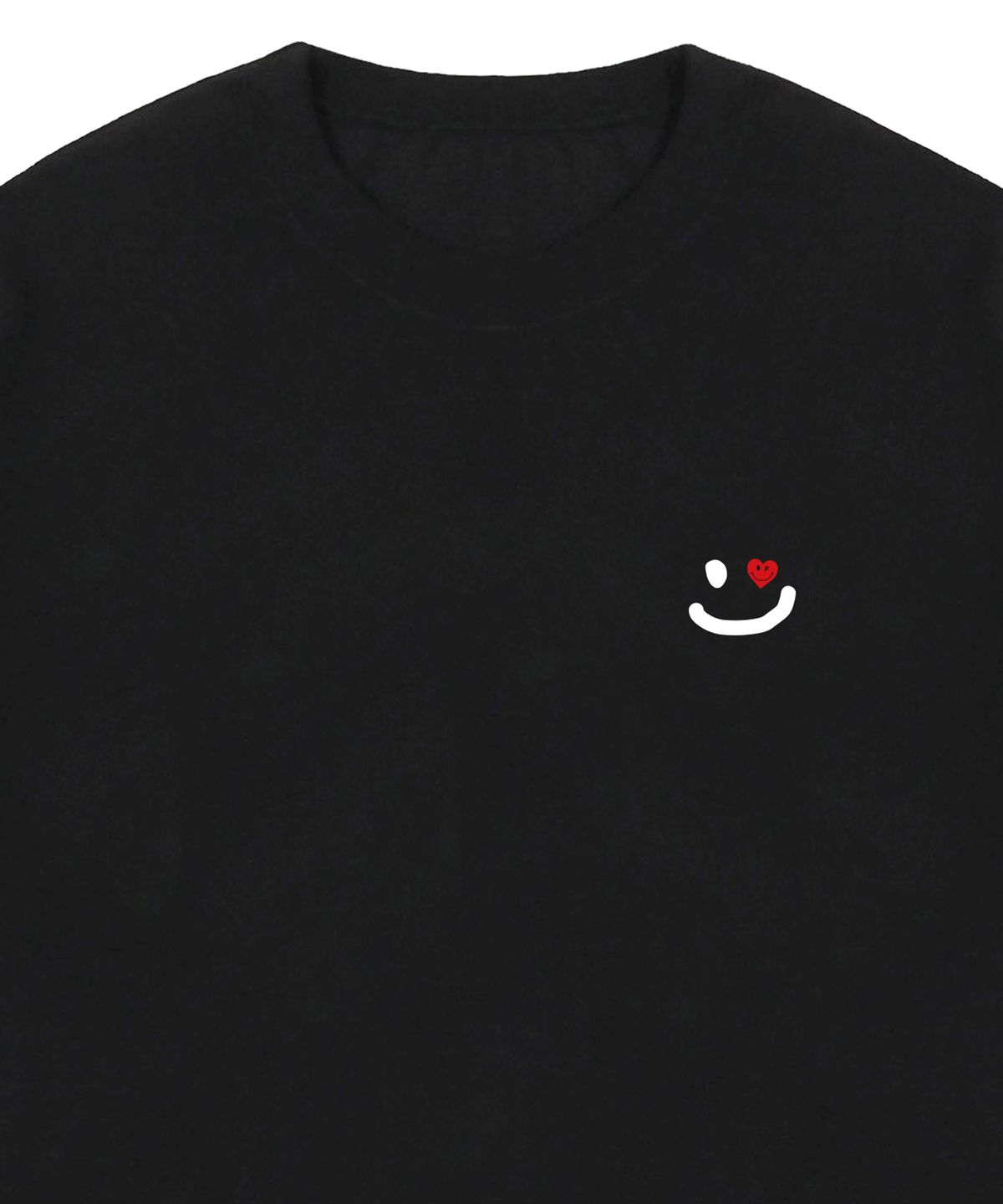 그레이버(GRAVER) [UNISEX]드로잉스마일 스몰 하트 반팔티_블랙