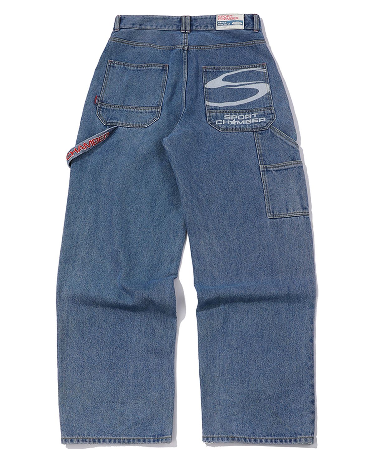 스포츠챔버(SPORT CHAMBER) SC 90s 카펜터 데님 팬츠(블루)