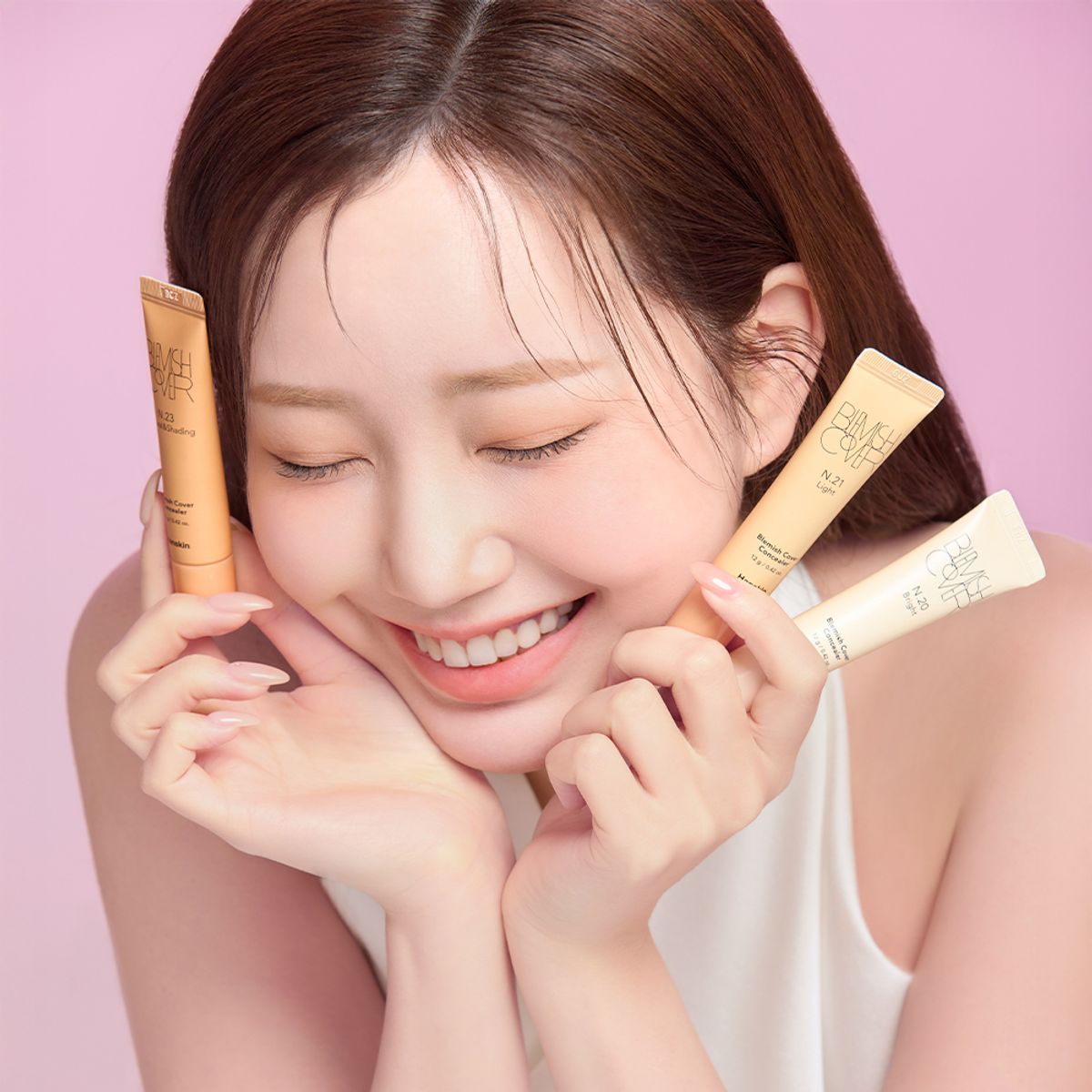 한스킨(HANSKIN) 블레미쉬 커버 컨실러 로지핑크/살구핑크 2개(하우스스펀지20매 증정)