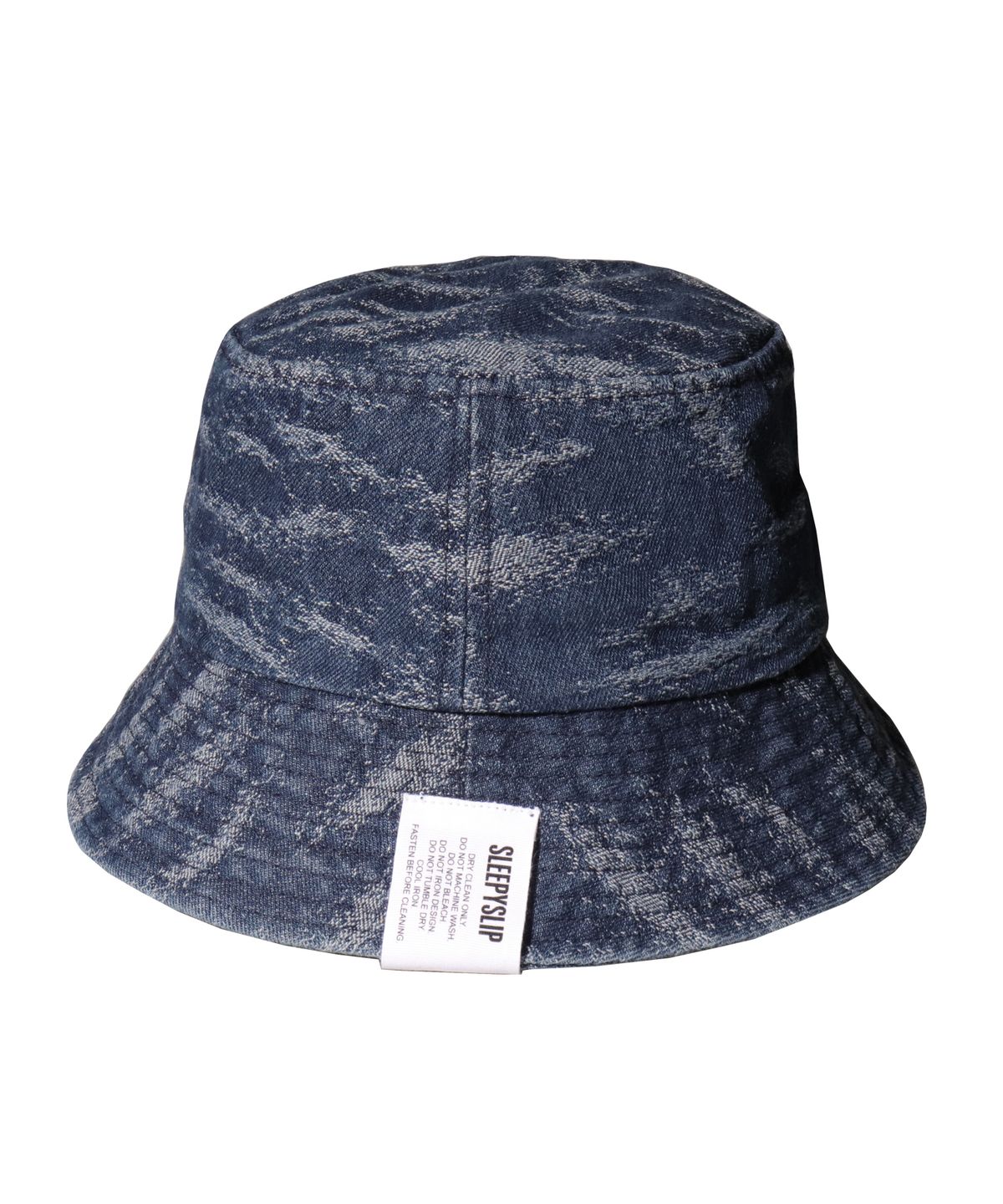 슬리피슬립(SLEEPYSLIP) SCRATCH BLUE DENIM BUCKET HAT