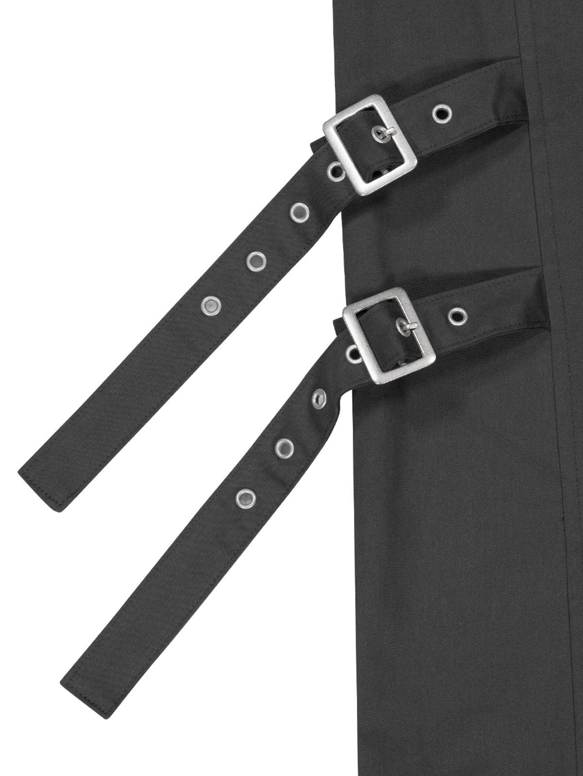 뚜오미오(TUOMIO) BELTED BOOTSCUT PANTS [CHARCOAL]