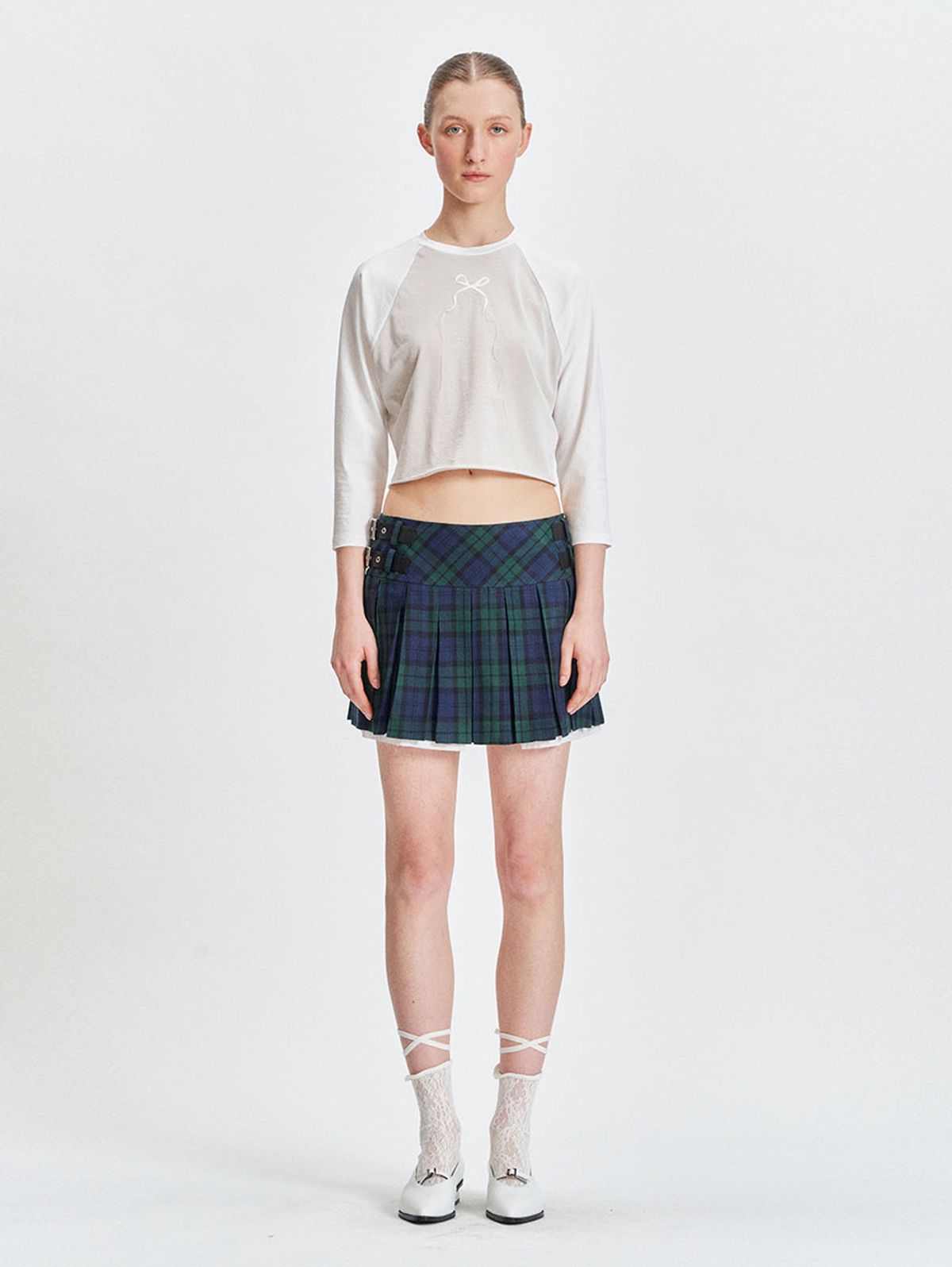 뚜오미오(TUOMIO) CROPPED RAGLAN LONG SLEEVES [GREY]