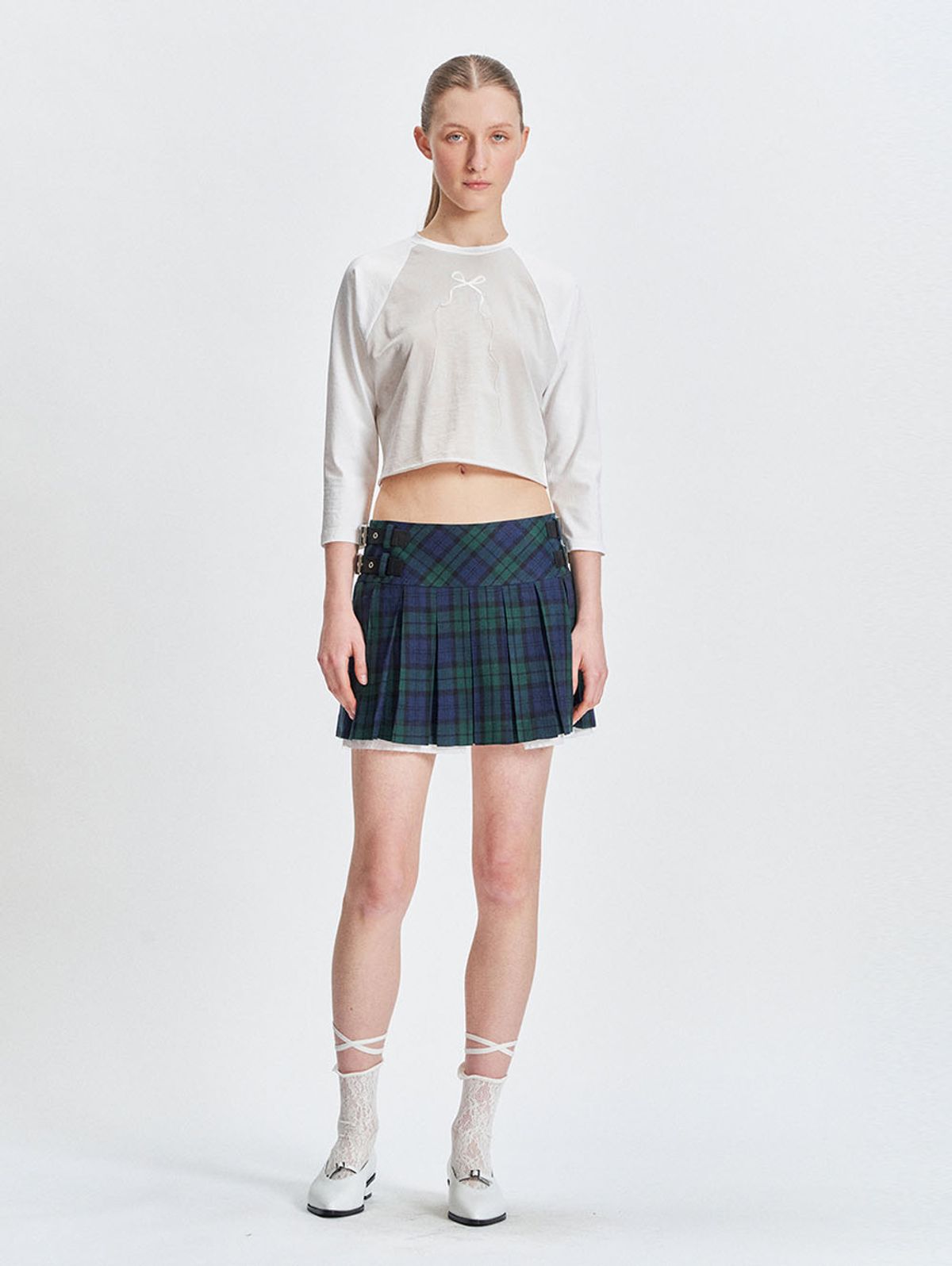 뚜오미오(TUOMIO) CROPPED RAGLAN LONG SLEEVES [GREY]