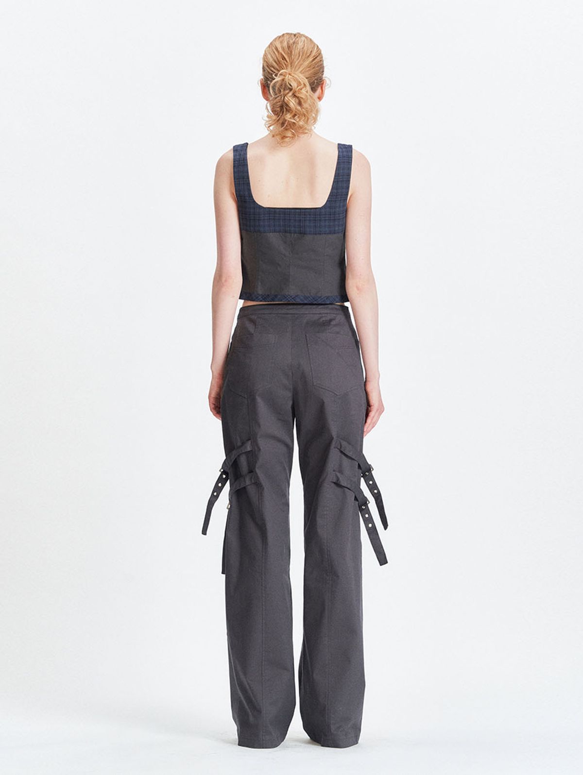 뚜오미오(TUOMIO) CHECK BUSTIER [BLUE]
