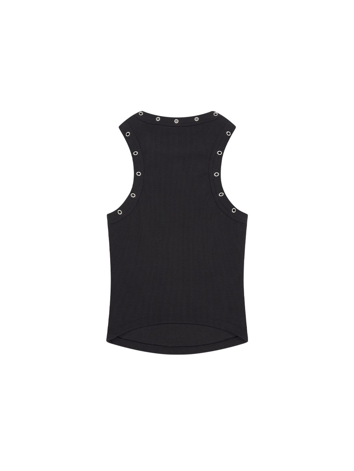 뚜오미오(TUOMIO) PIERCED TANK TOP [BLACK]