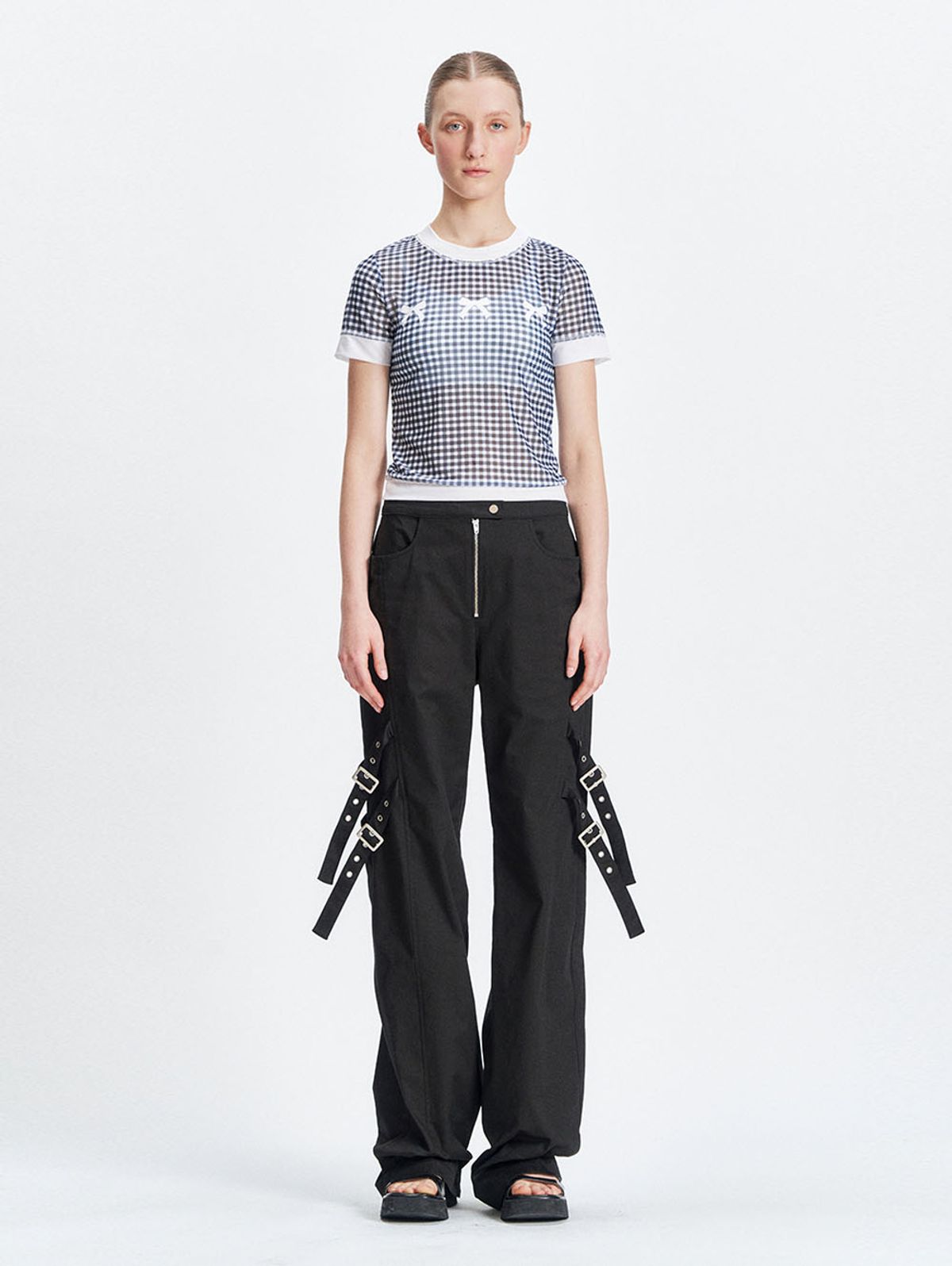 뚜오미오(TUOMIO) EDGE CONTRAST T-SHIRTS [BLACK]