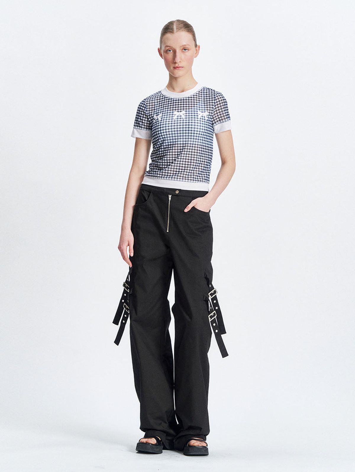 뚜오미오(TUOMIO) EDGE CONTRAST T-SHIRTS [BLACK]