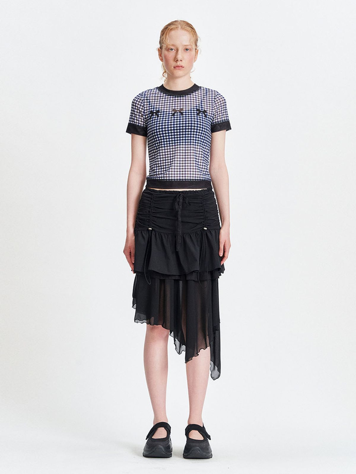 뚜오미오(TUOMIO) EDGE CONTRAST T-SHIRTS [BLUE]