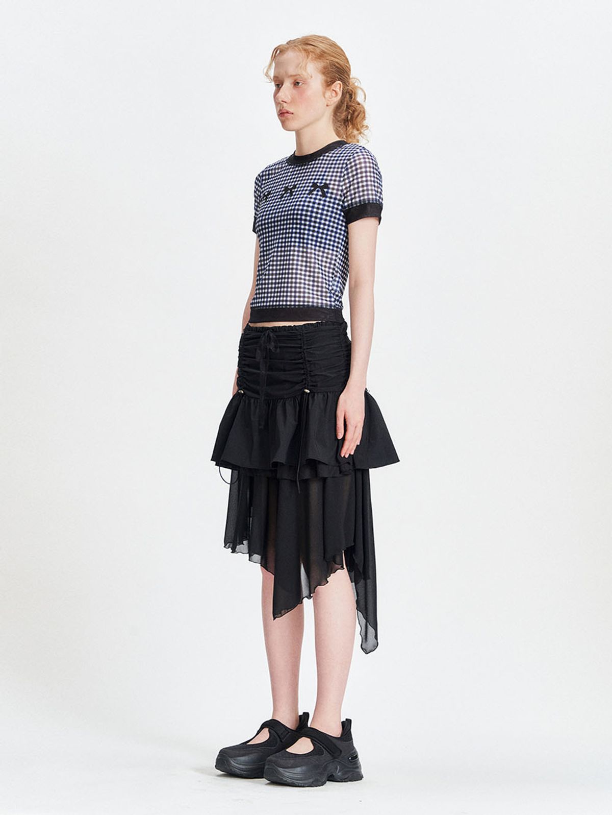 뚜오미오(TUOMIO) EDGE CONTRAST T-SHIRTS [BLUE]