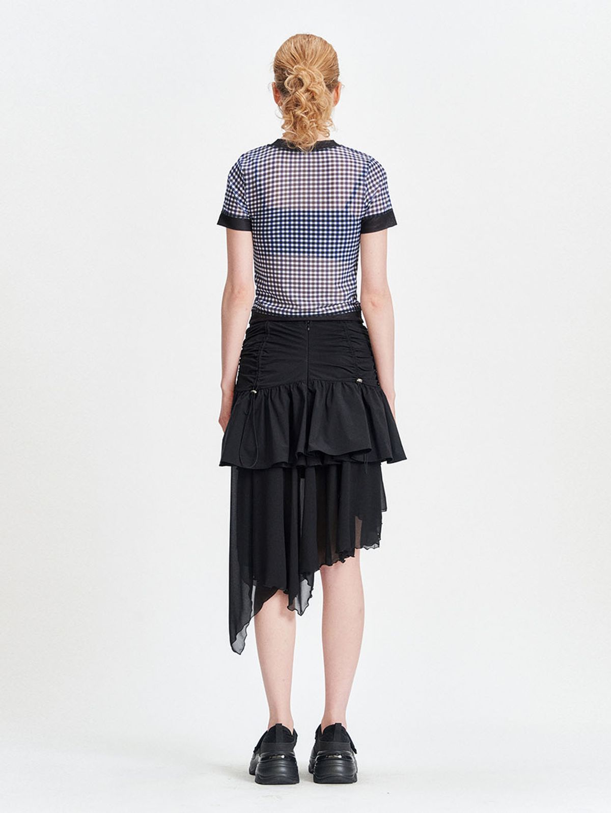 뚜오미오(TUOMIO) EDGE CONTRAST T-SHIRTS [BLUE]