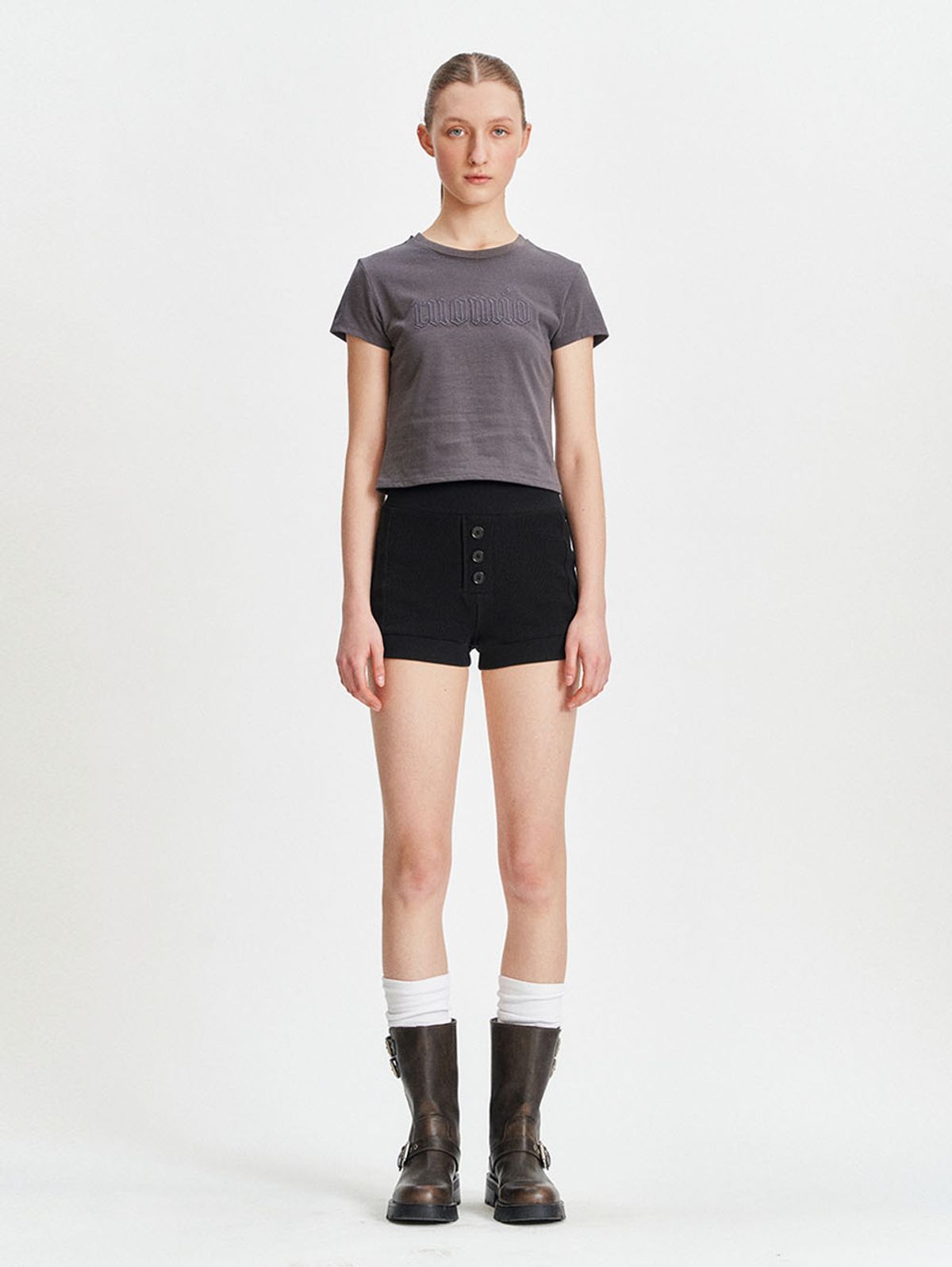 뚜오미오(TUOMIO) BABY T-SHIRTS [CHARCOAL]