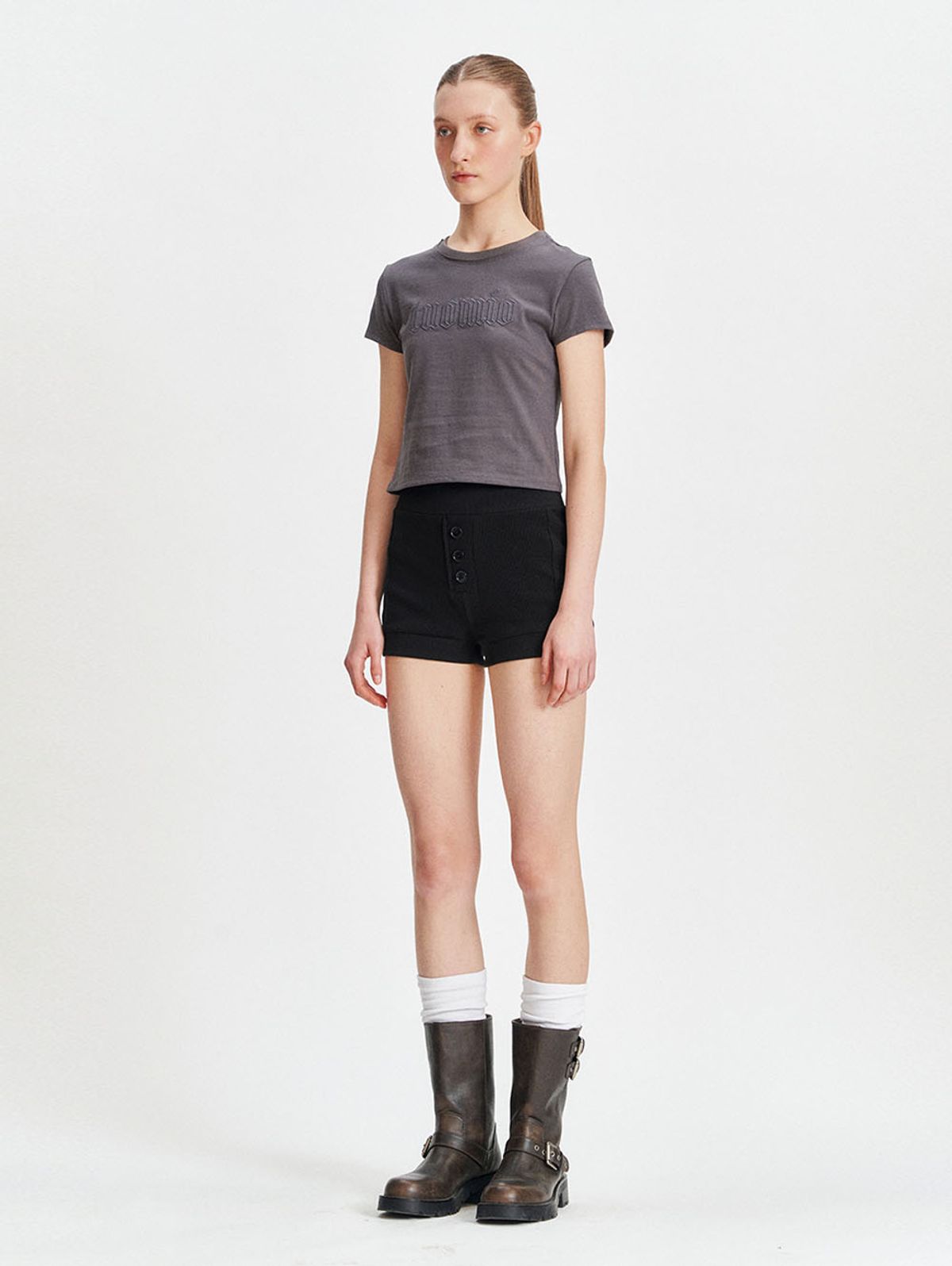 뚜오미오(TUOMIO) BABY T-SHIRTS [CHARCOAL]