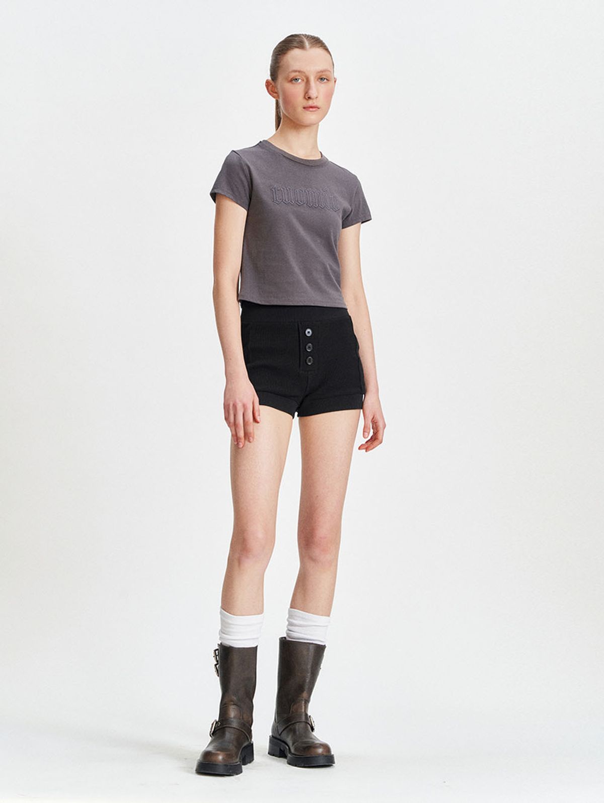 뚜오미오(TUOMIO) BABY T-SHIRTS [CHARCOAL]