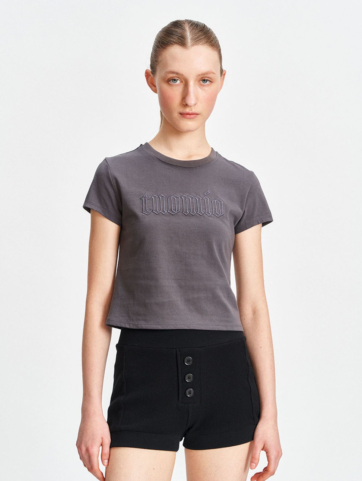 뚜오미오(TUOMIO) BABY T-SHIRTS [CHARCOAL]