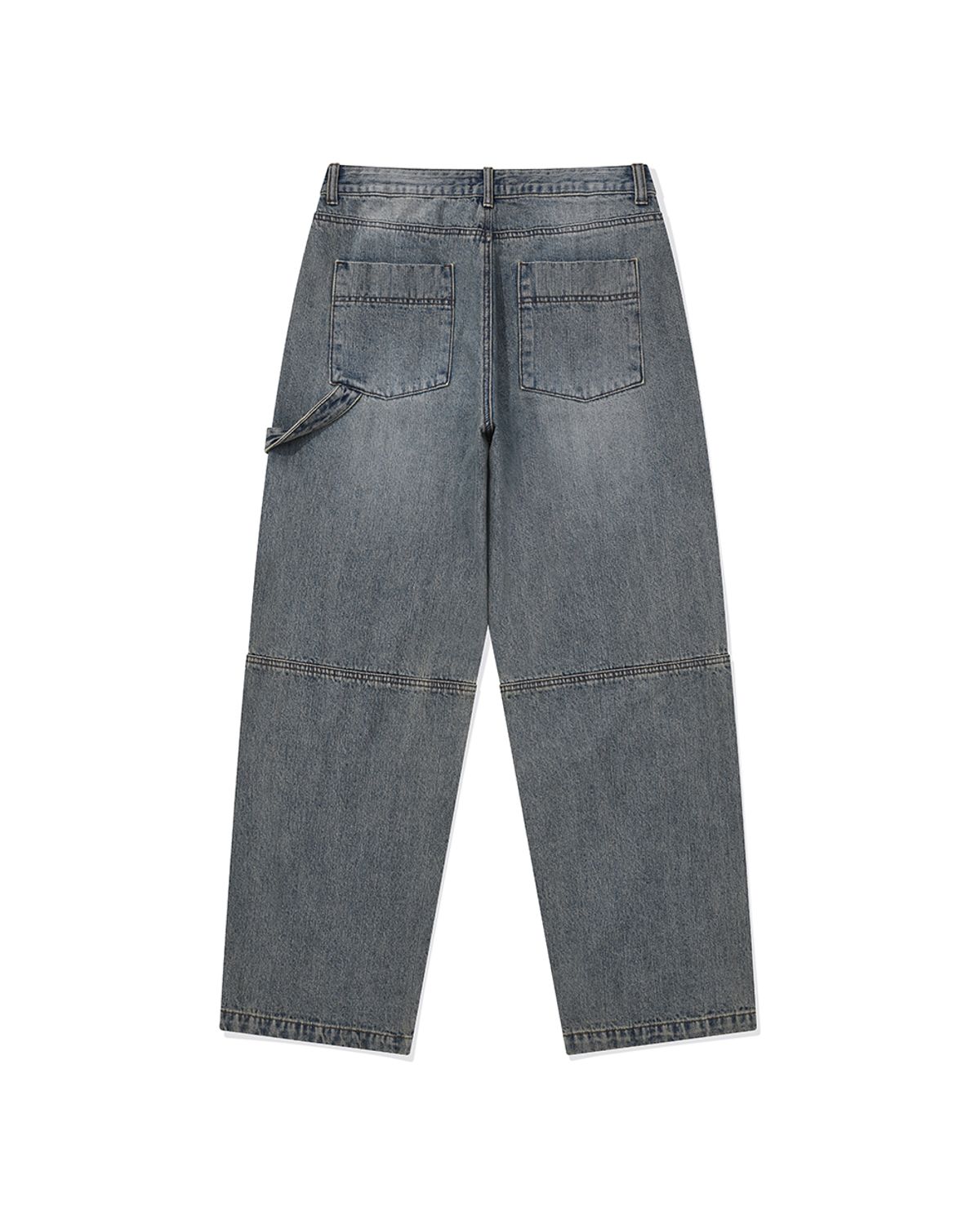카락터(KARACTOR) Ptery double knee pants / Washed blue