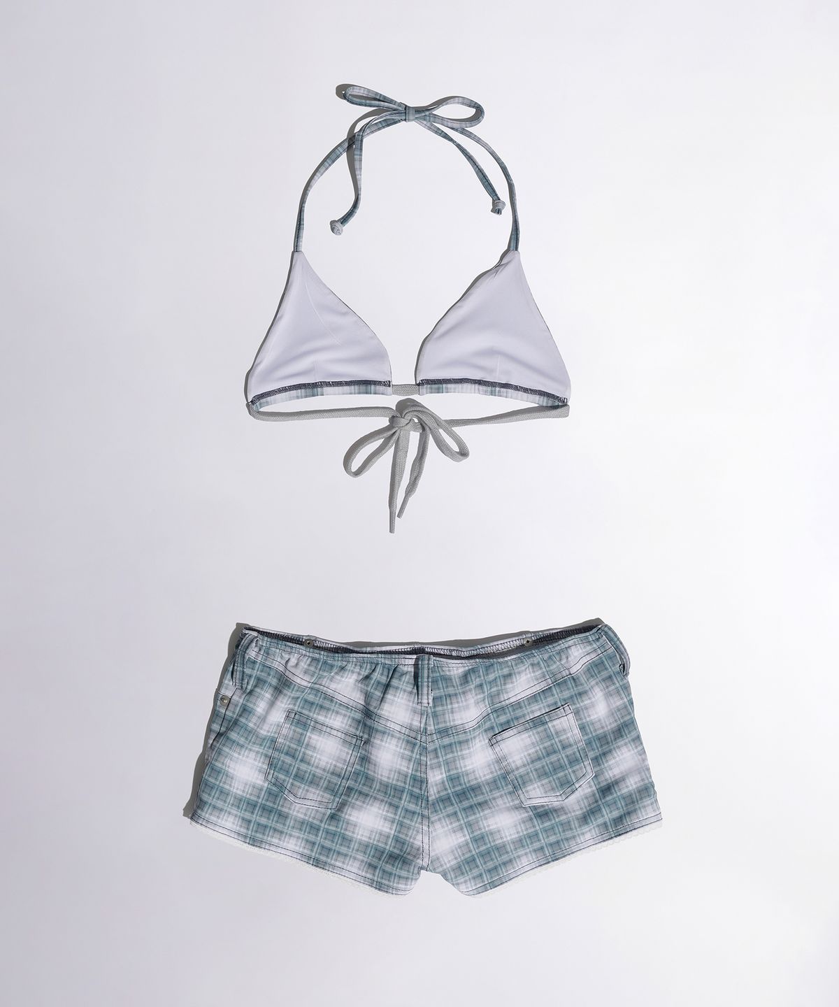 스컬프터(SCULPTOR) Ombre Plaid Microkini Blue Gray
