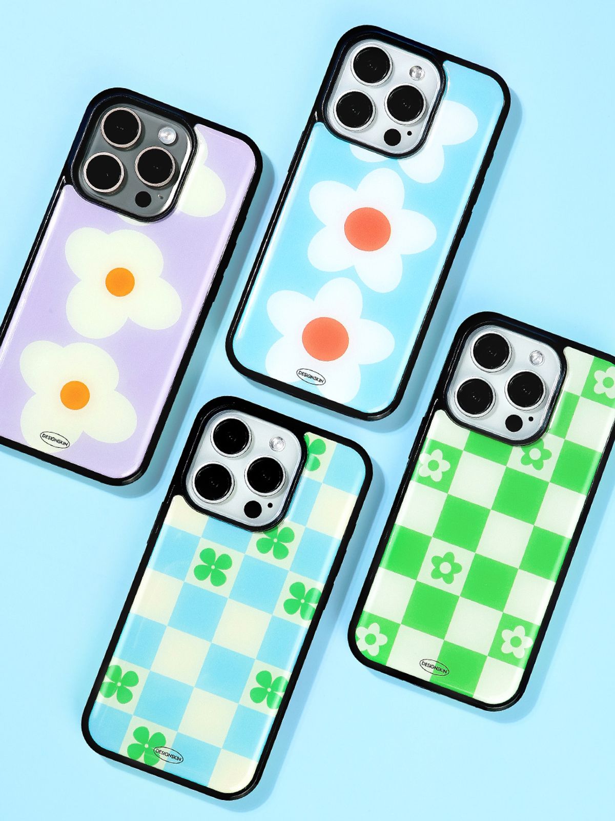 디자인스킨(DESIGNSKIN) 에폭시 그래픽 케이스ver.2 - 체커보드/클로버