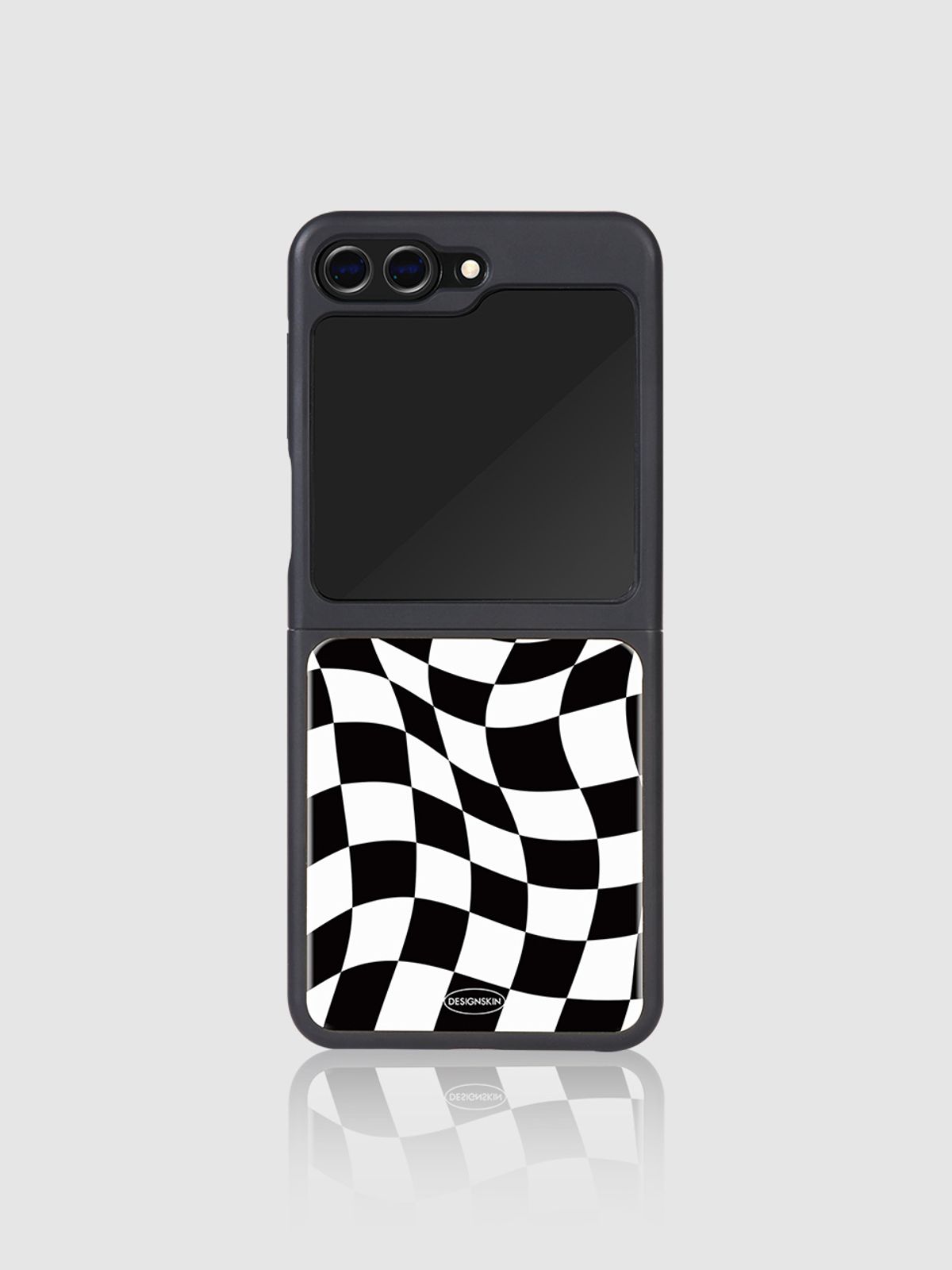 디자인스킨(DESIGNSKIN) 에폭시 그래픽 케이스ver.2 - 웨이브 체커보드/블랙