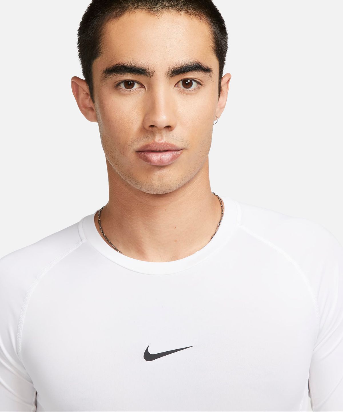 나이키(NIKE) 프로 드라이 핏 타이트 긴소매 피트니스 탑 M - 화이트:블랙 / FB7920-100
