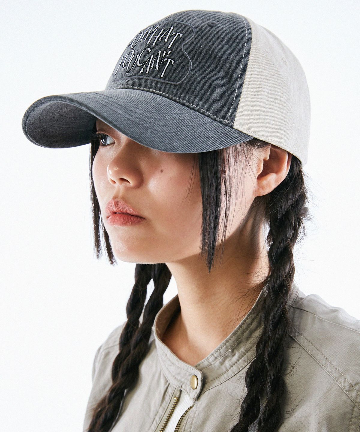 슬리피슬립(SLEEPYSLIP) DO WHAT YOU CANT 24CHARCOAL/BEIGE BALL CAP