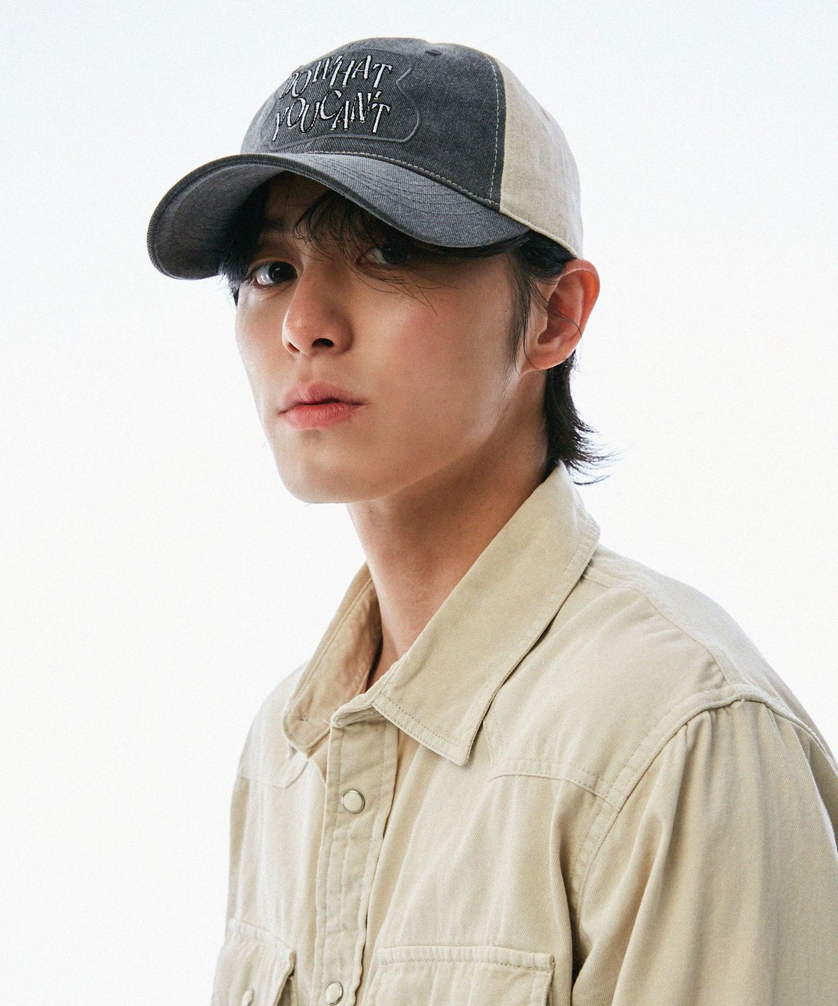 슬리피슬립(SLEEPYSLIP) DO WHAT YOU CANT 24CHARCOAL/BEIGE BALL CAP