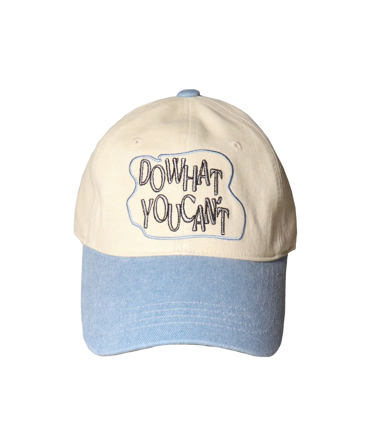 슬리피슬립(SLEEPYSLIP) DO WHAT YOU CANT BEIGE/SKY BLUE BALL CAP