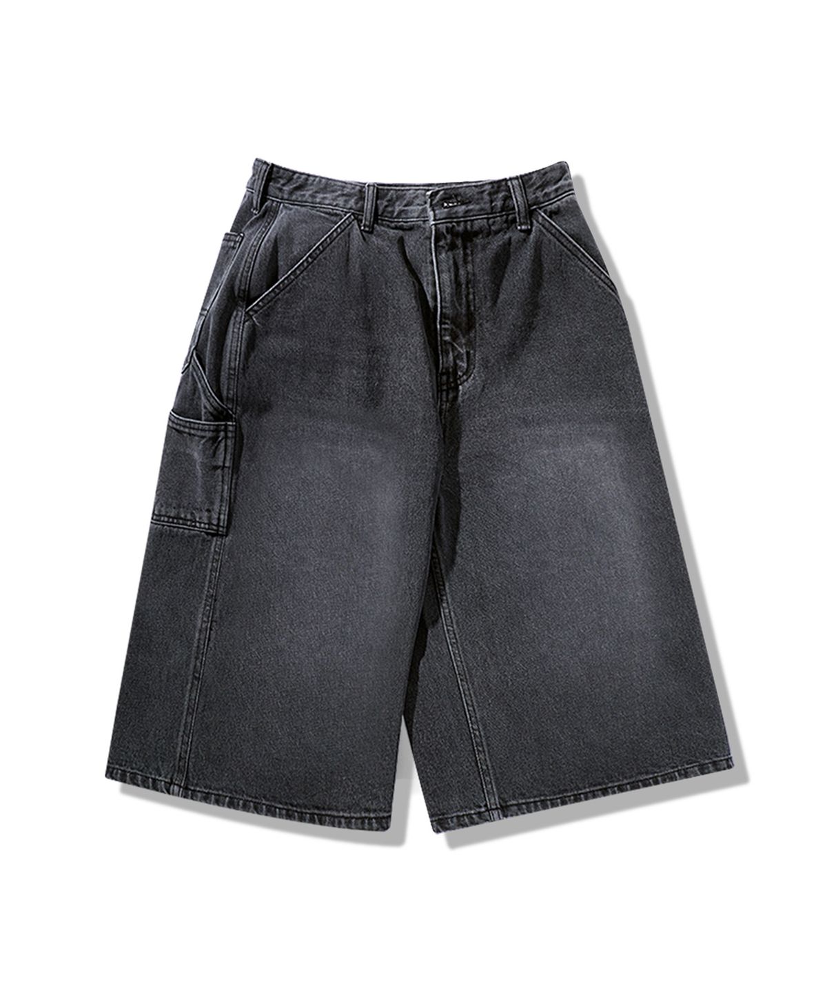 플루크(FLUKE) 8부 카펜더 버뮤다 데님 팬츠 블랙 FSP117