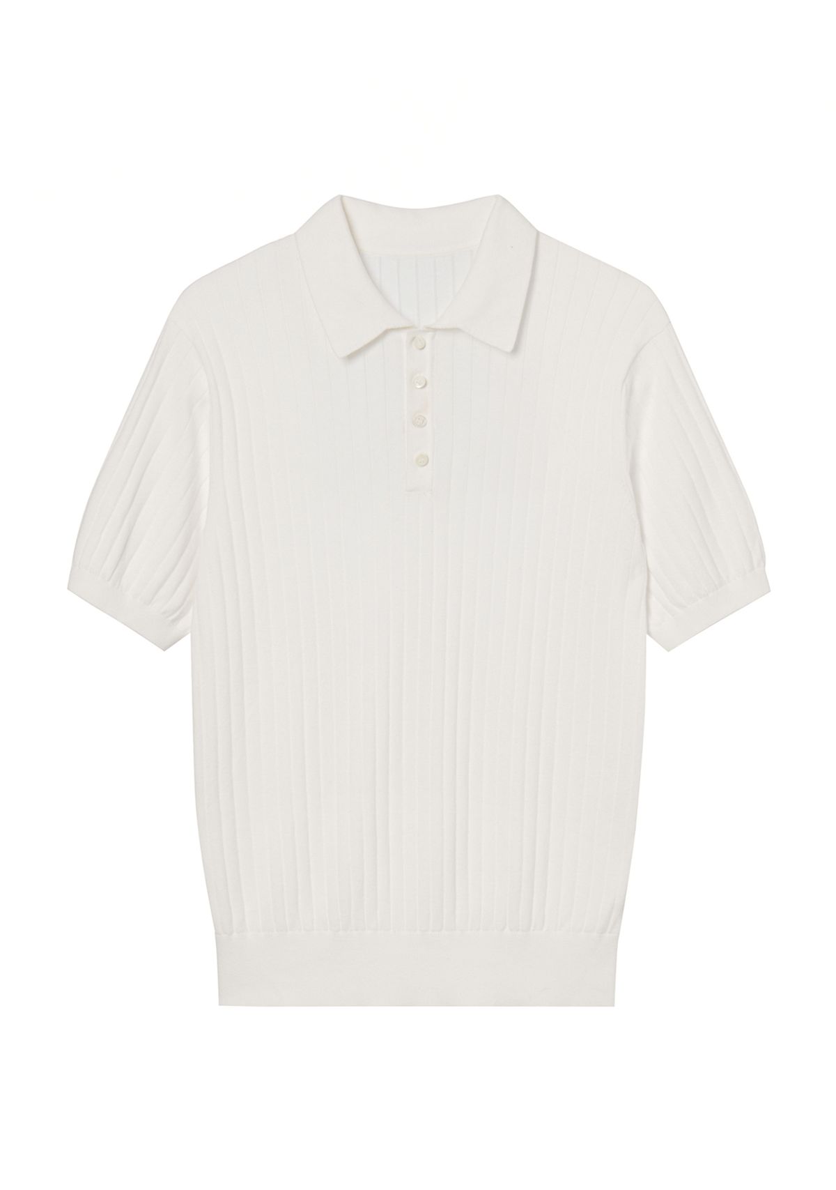 세비지(SAVAGE) Half Polo Knit - Ivory