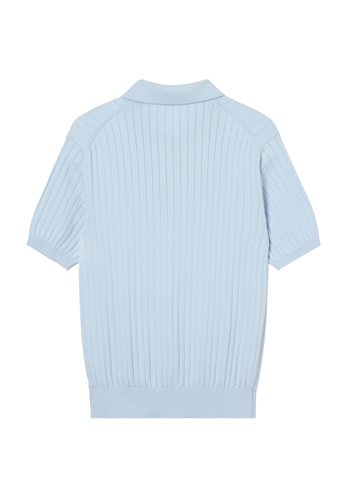 세비지(SAVAGE) Half Polo Knit - Sky Blue