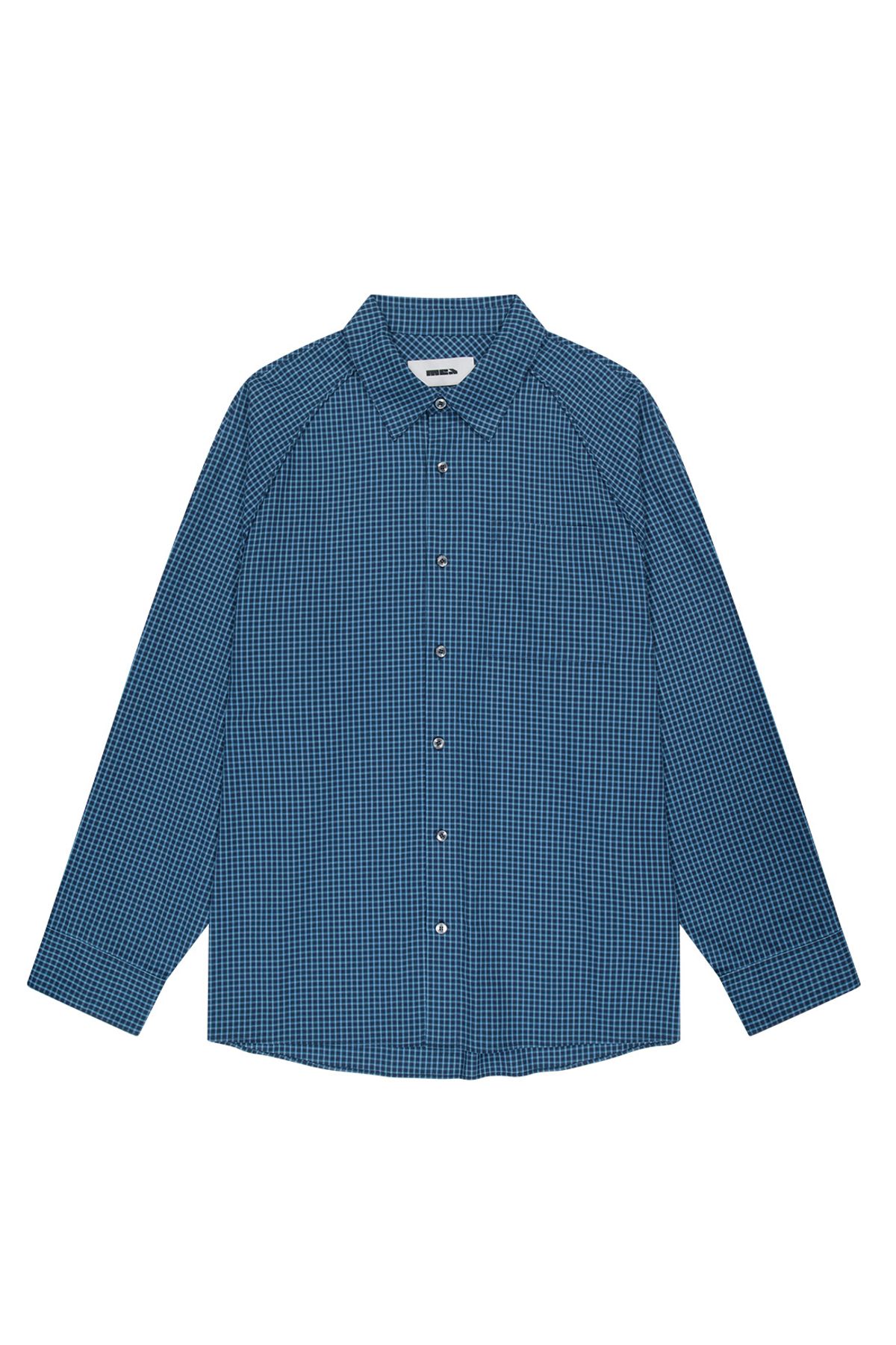 메아(MEA) CHECK PIPING SHIRT  [BLUE]