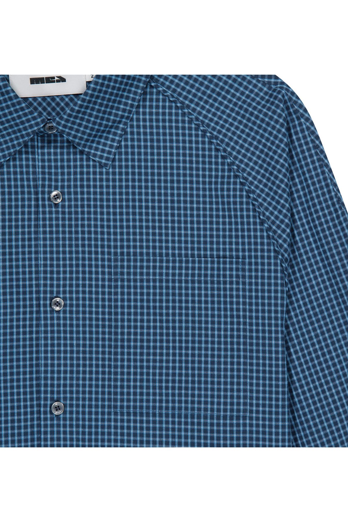 메아(MEA) CHECK PIPING SHIRT  [BLUE]